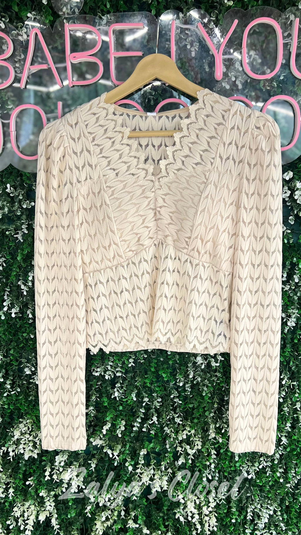 Imported Solid Lace Top