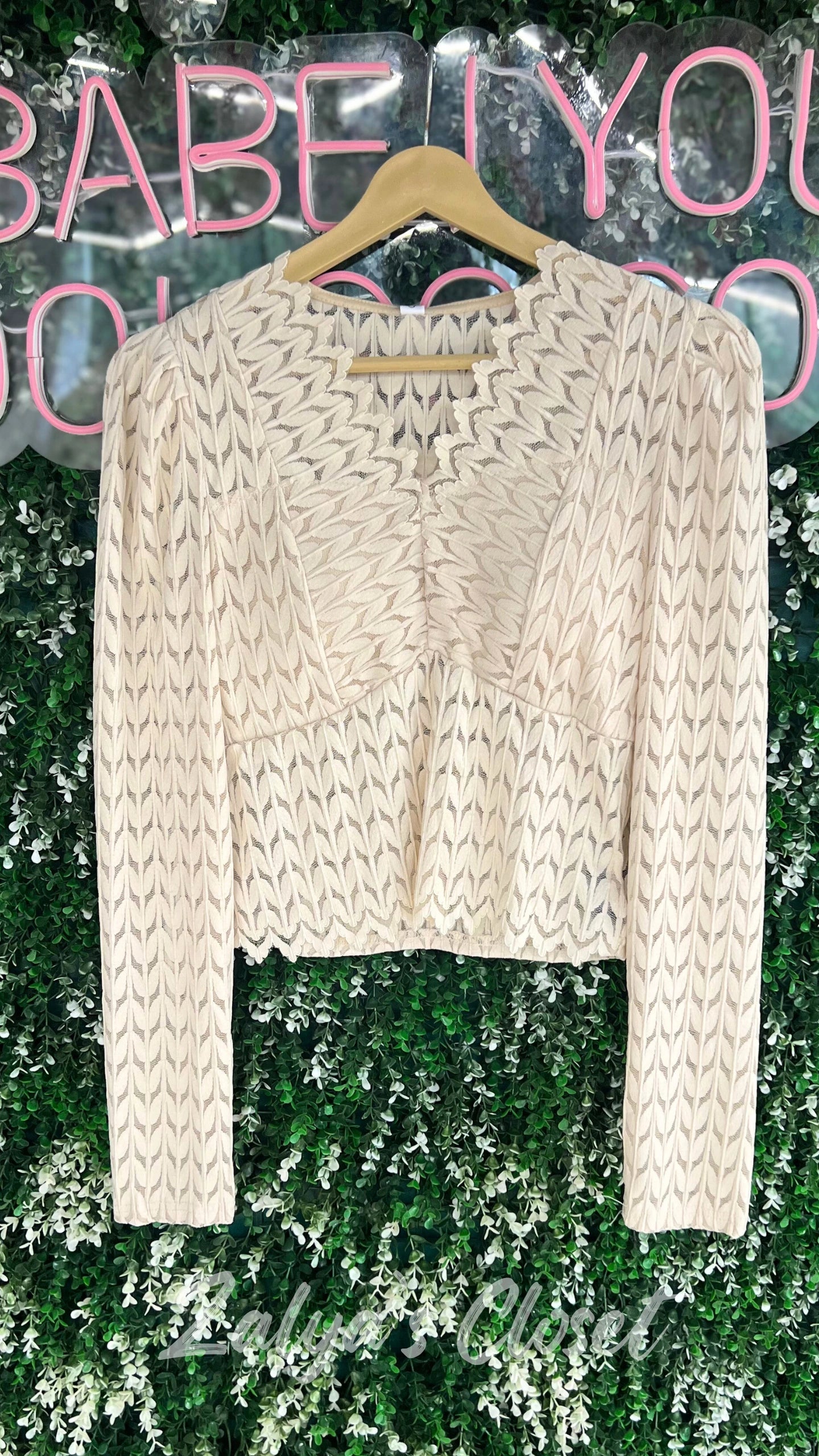 Imported Solid Lace Top