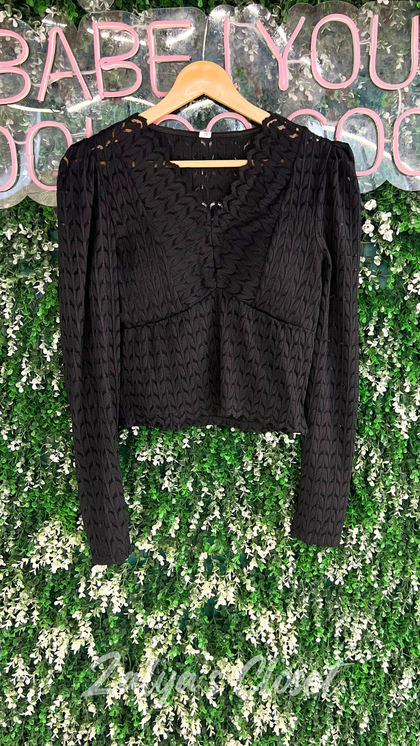 Imported Solid Lace Top