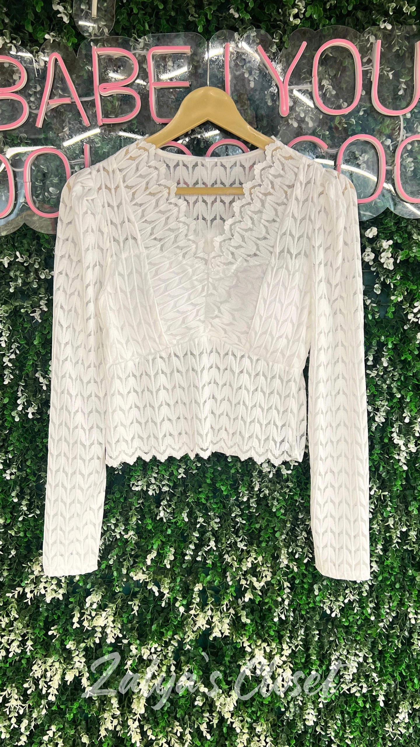 Imported Solid Lace Top