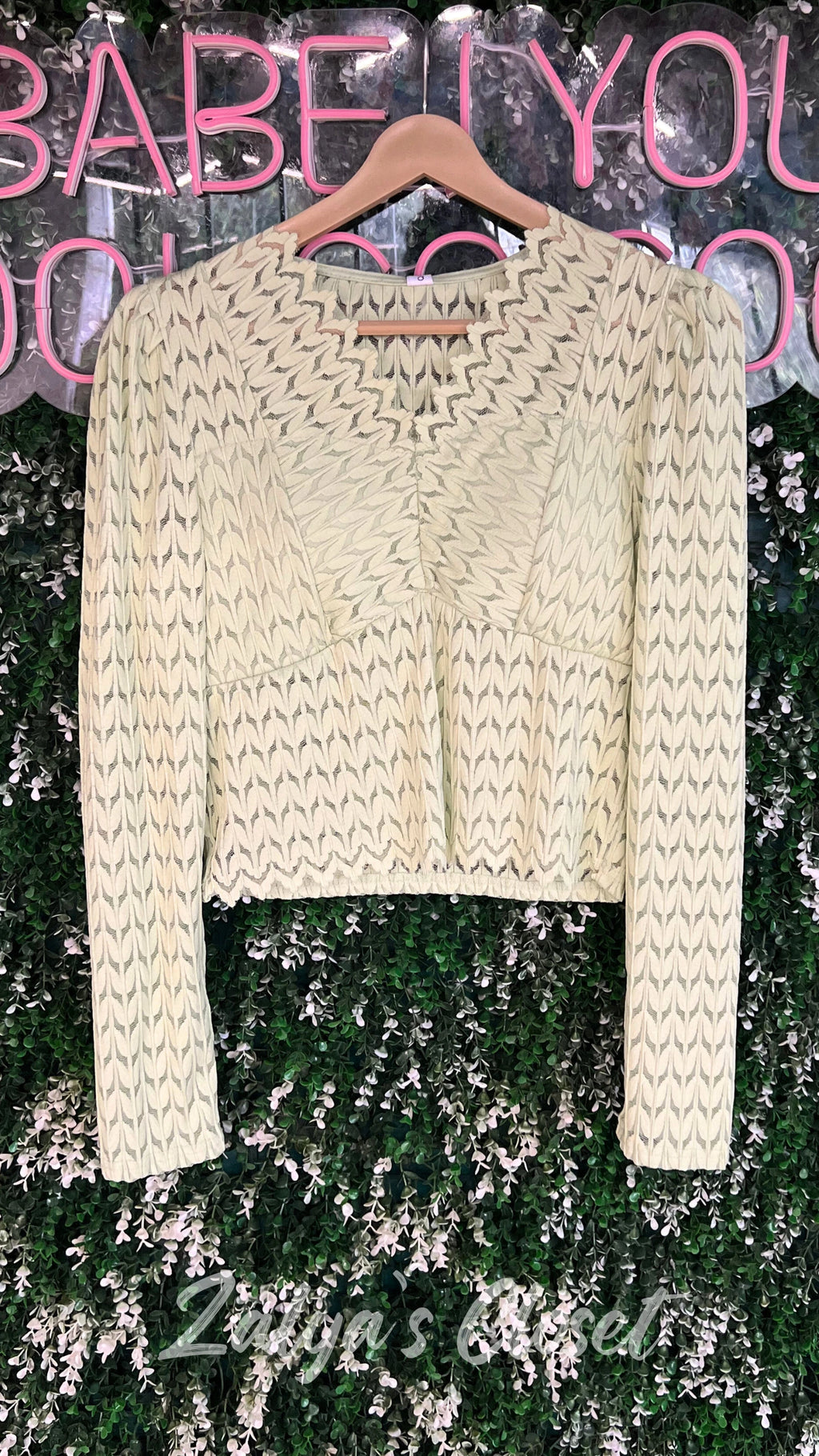 Imported Solid Lace Top