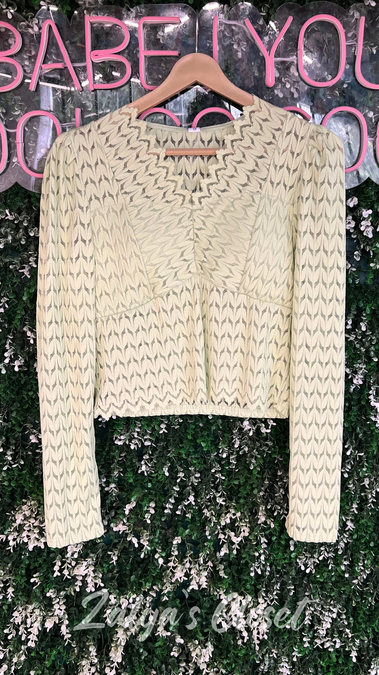 Imported Solid Lace Top