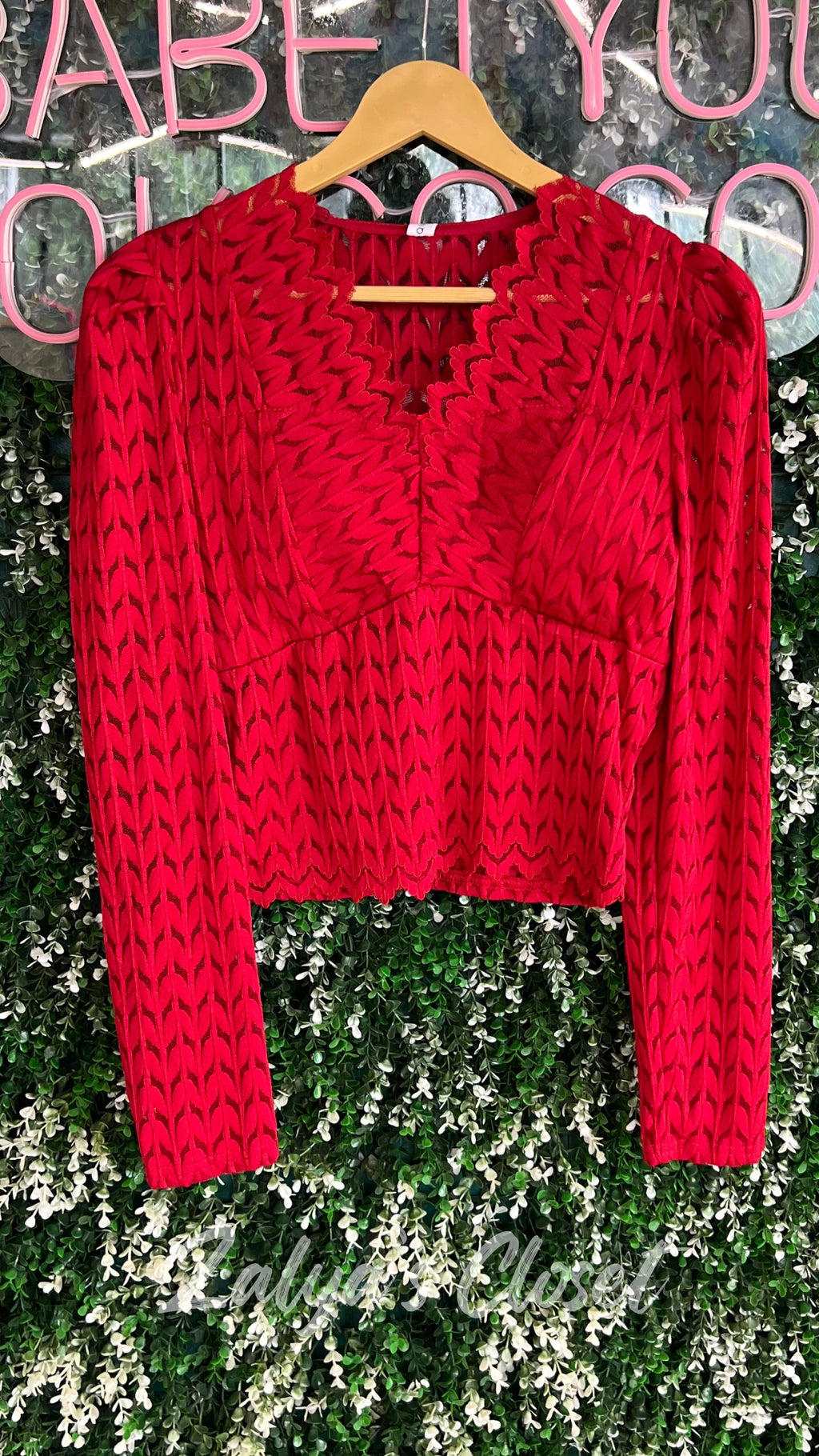 Imported Solid Lace Top