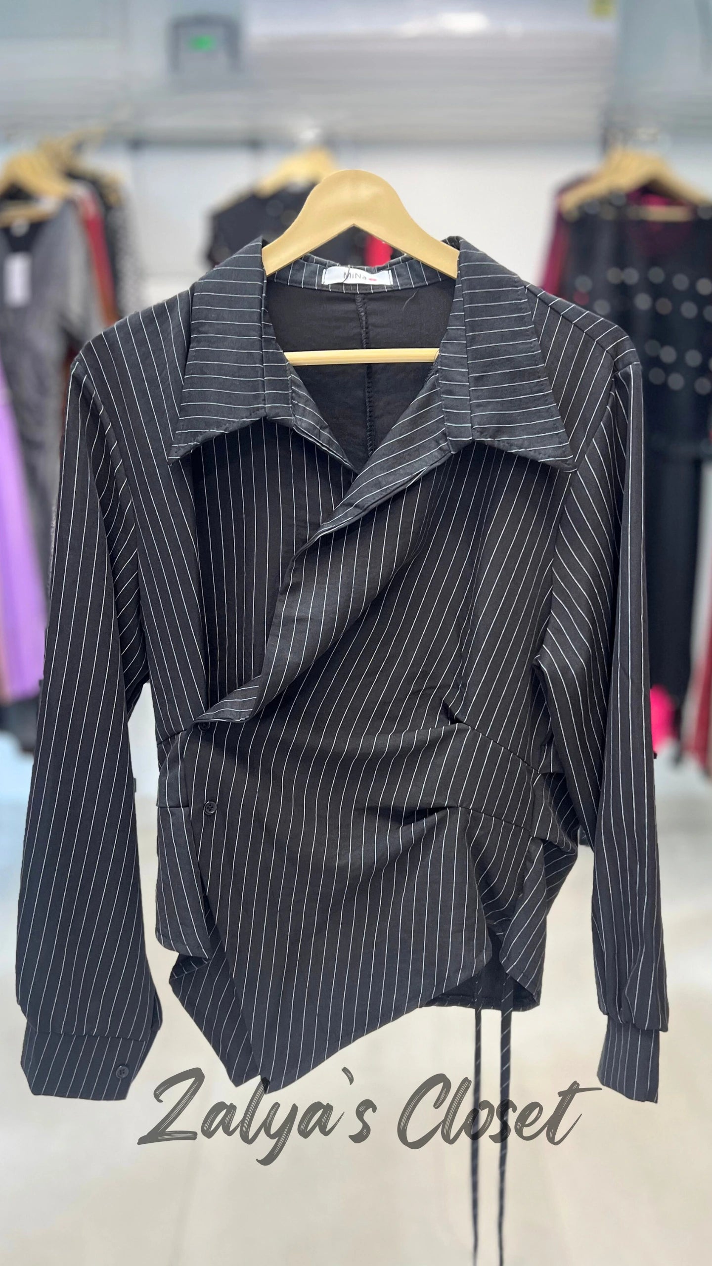 Imported Striped Asymmetric Shirts