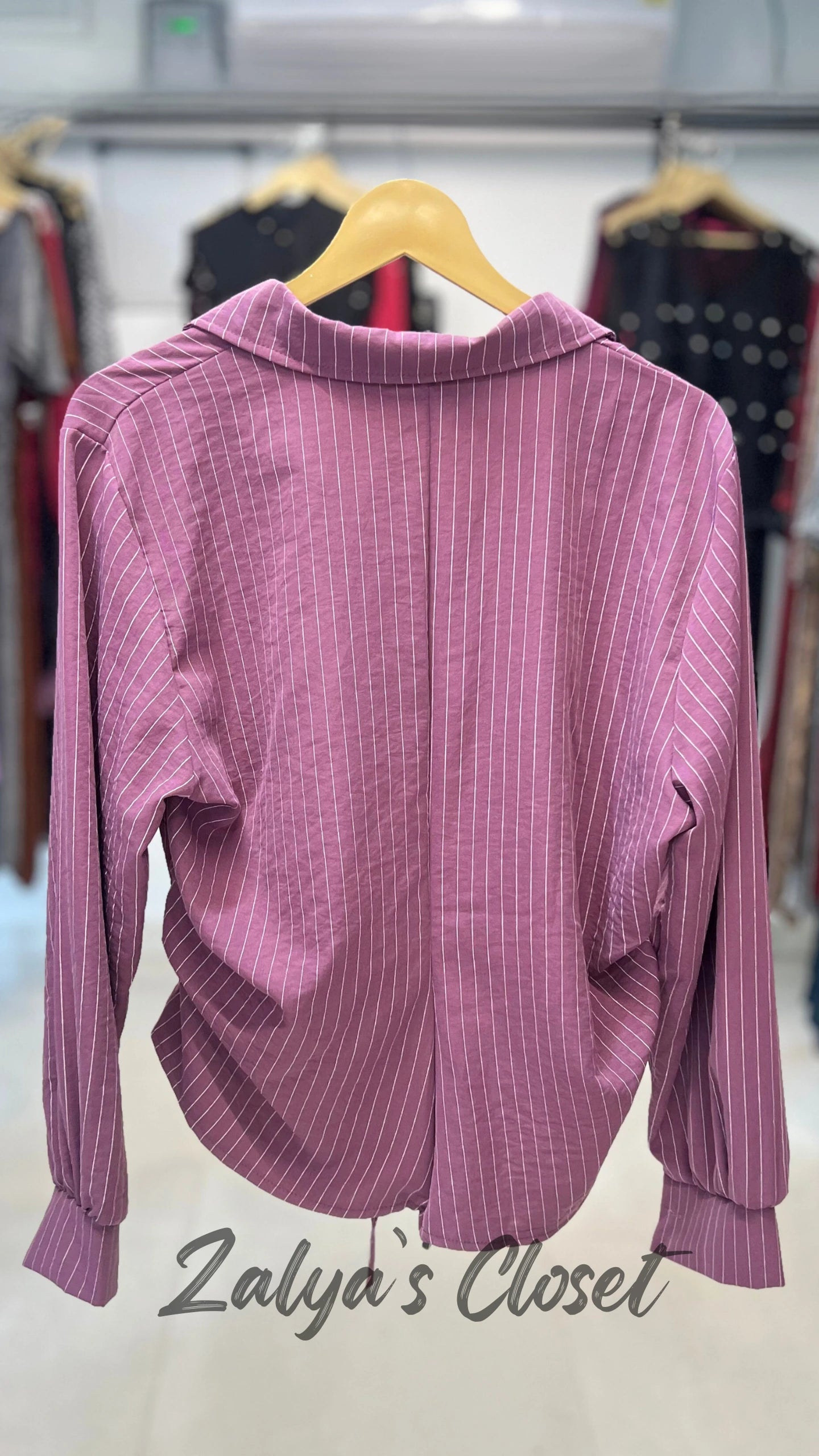 Imported Striped Asymmetric Shirts