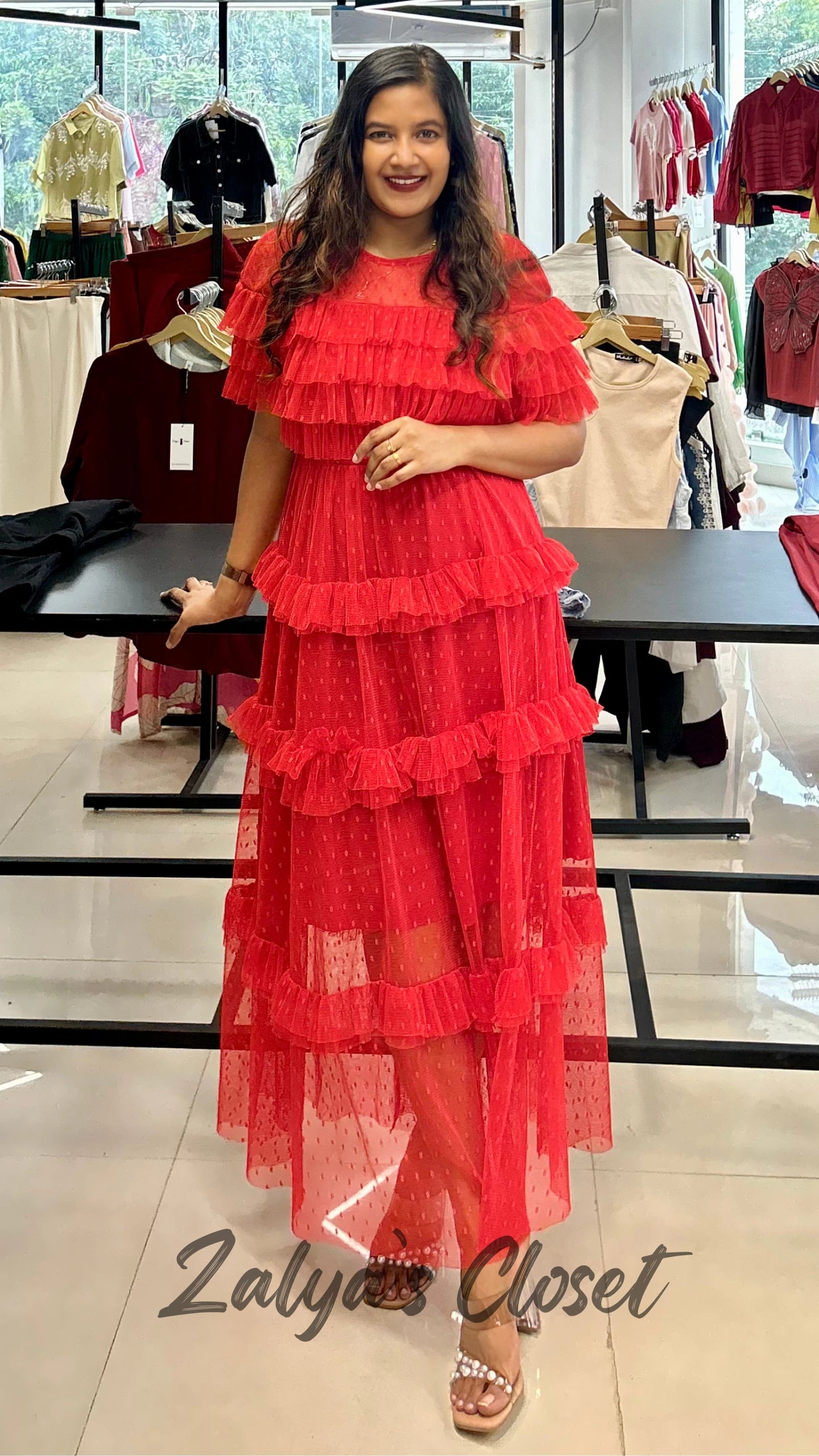 Imported Tiered Long Gown