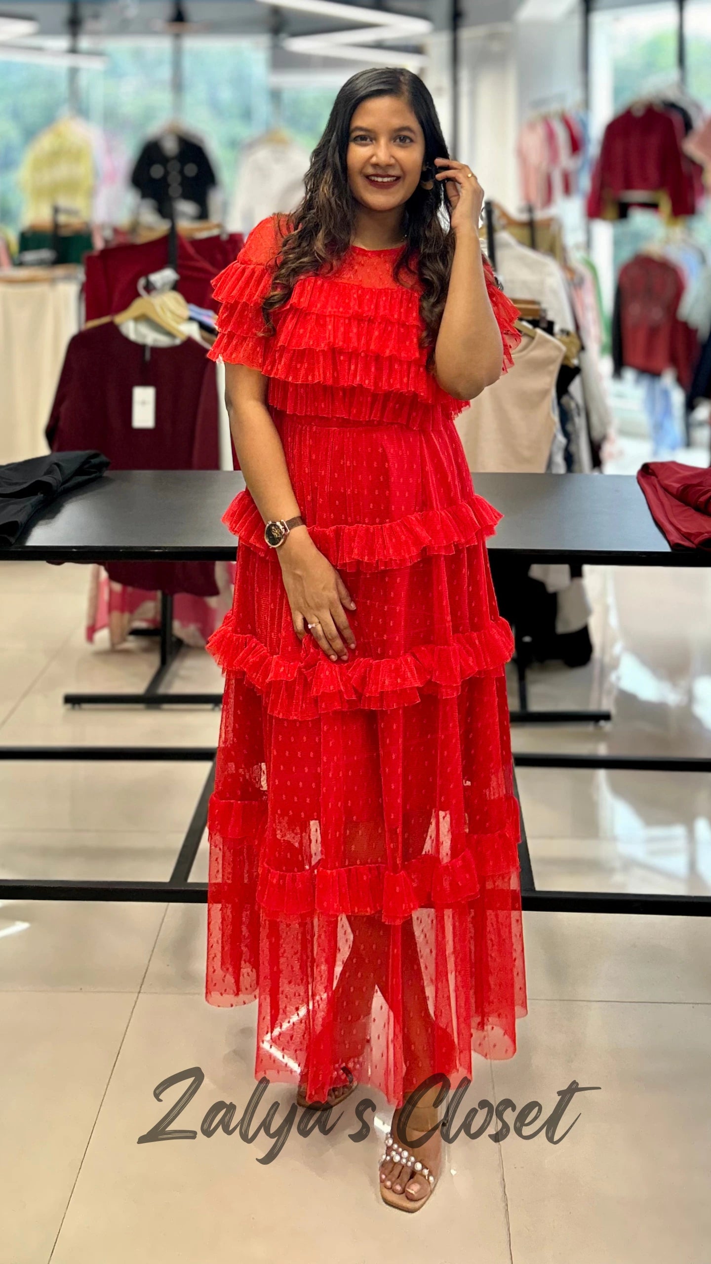 Imported Tiered Long Gown