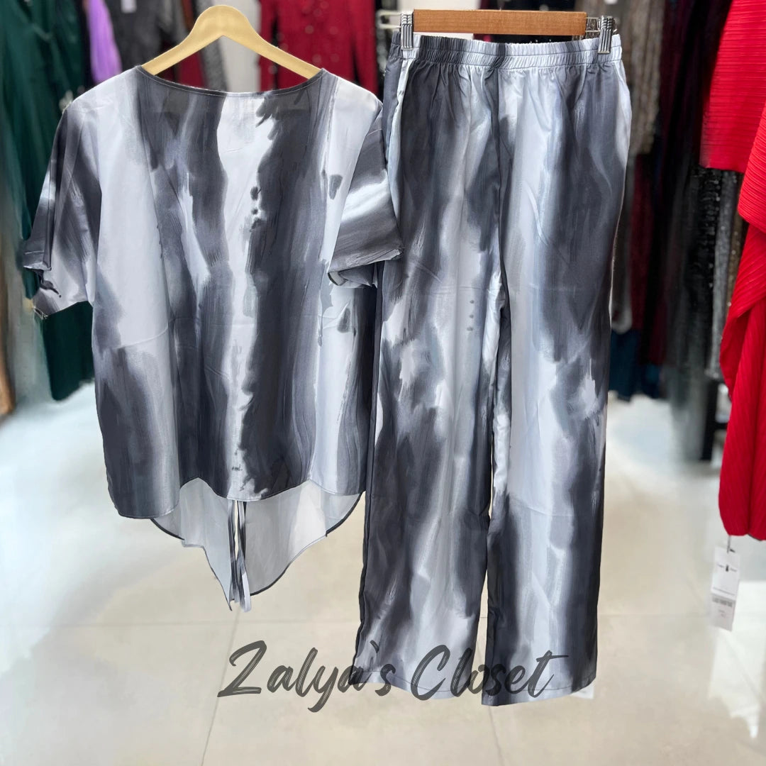 Imported Front Slit Marble Printed Co Ord Set