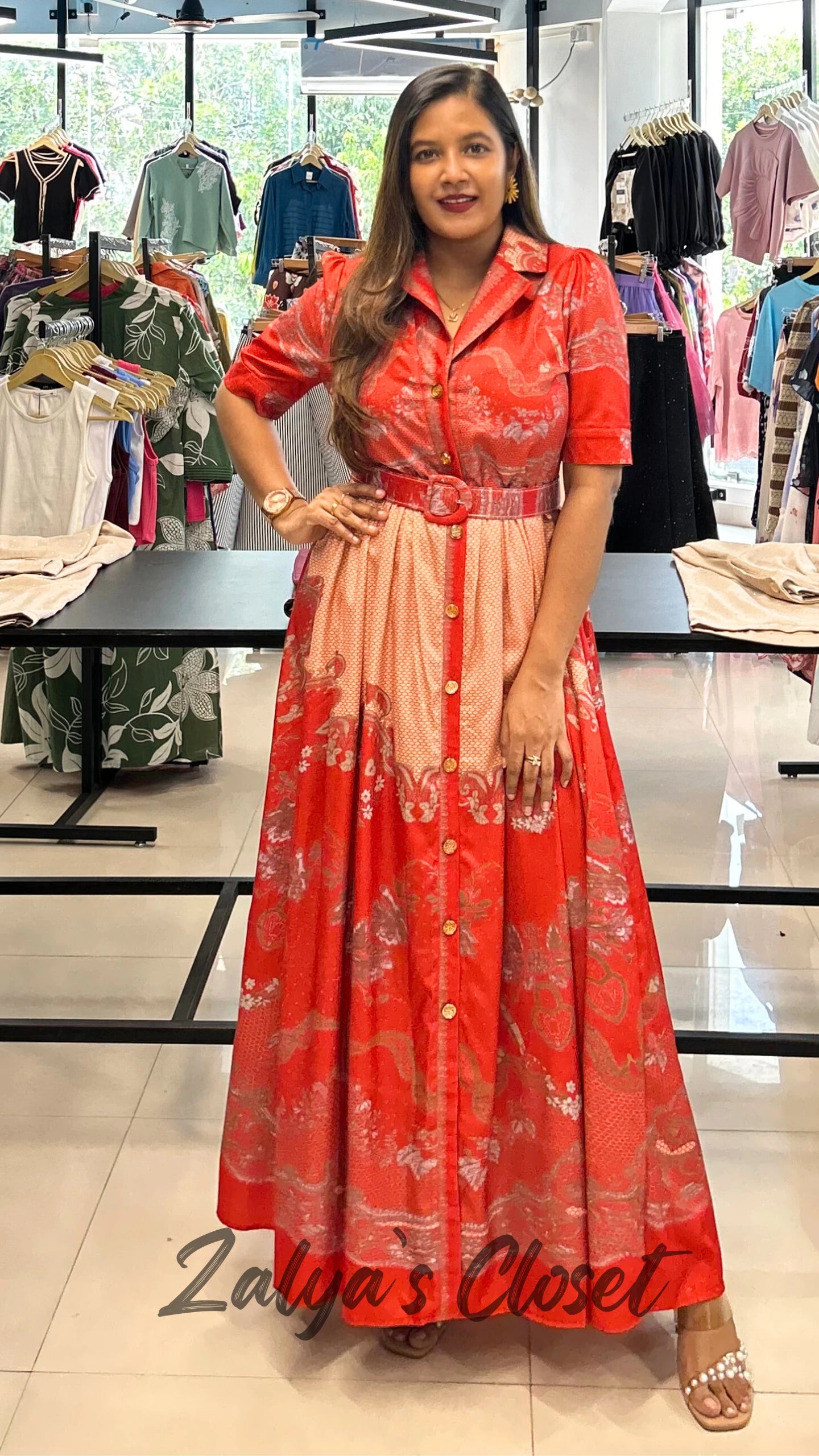 Imported Full Length Printed Dress