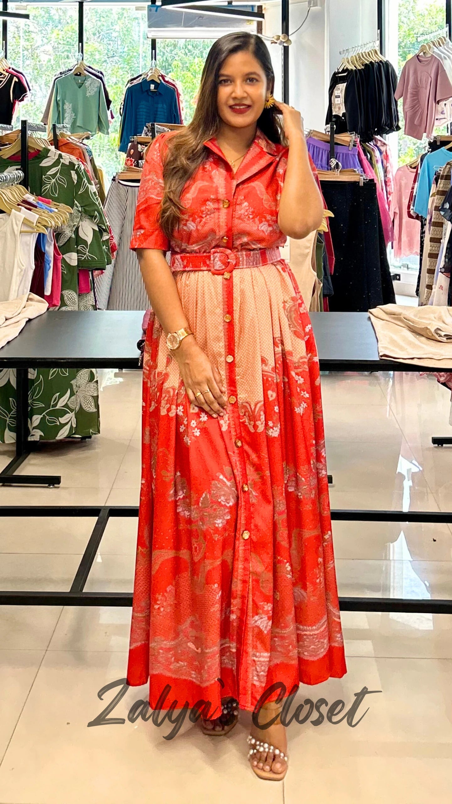 Imported Full Length Printed Dress