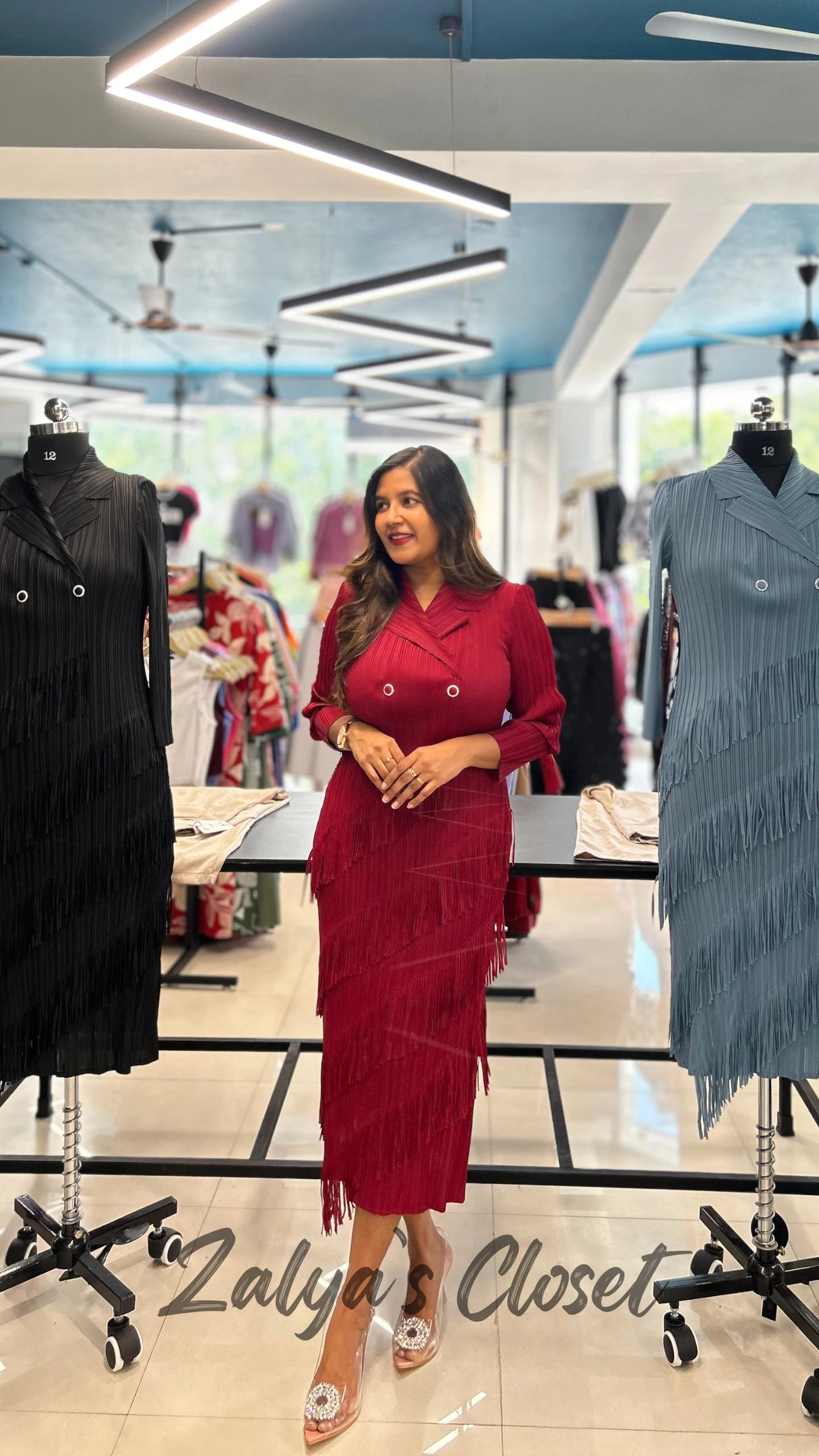 Imported Magic Dress with Frills & Belts