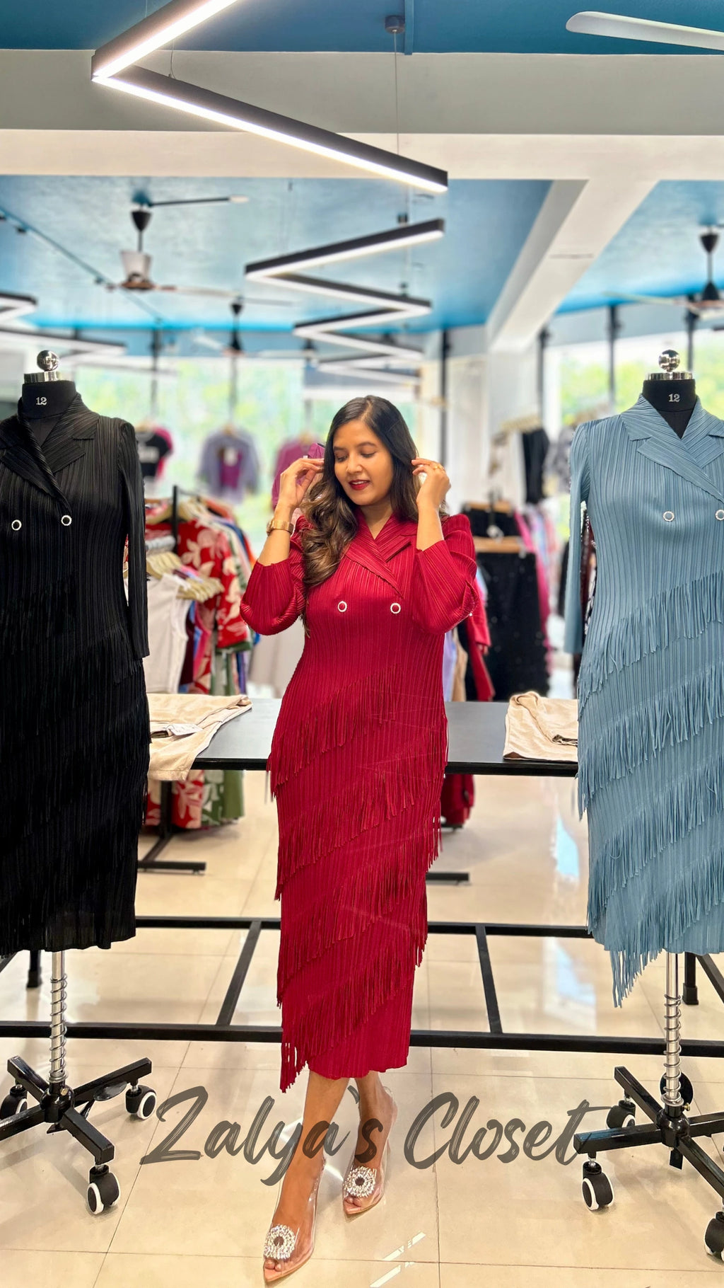 Imported Magic Dress with Frills & Belts