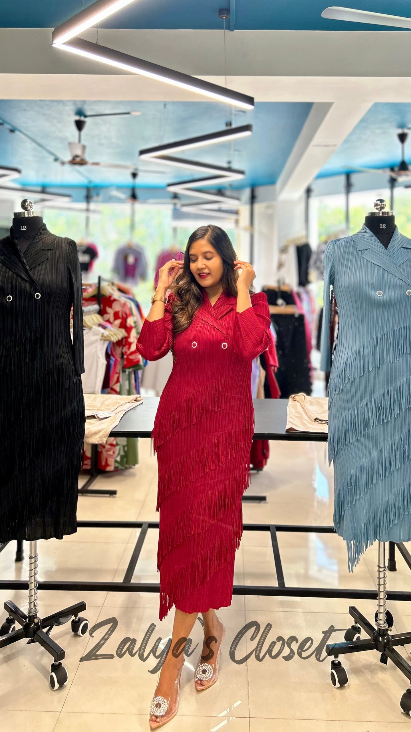 Imported Magic Dress with Frills & Belts