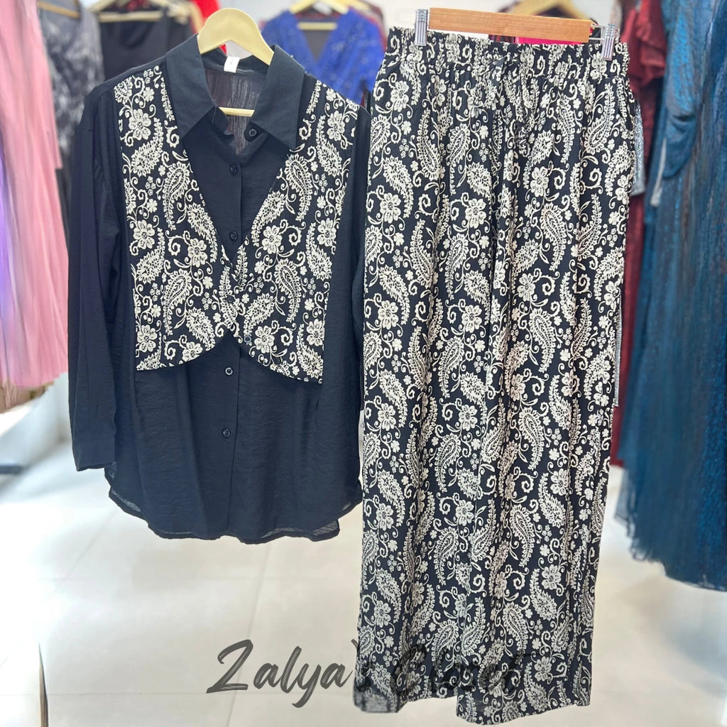 Imported Printed Co-ord Set Vest and Shirt Style