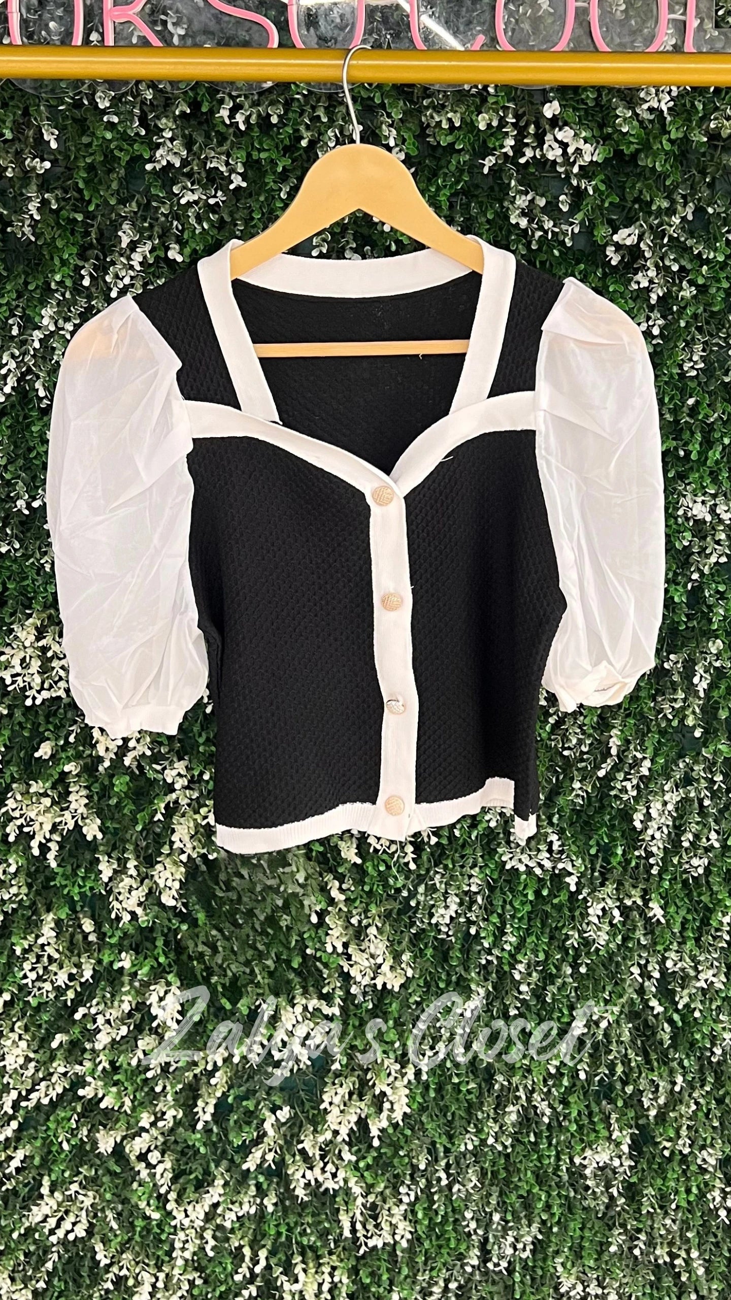 Imported black & white crop tops