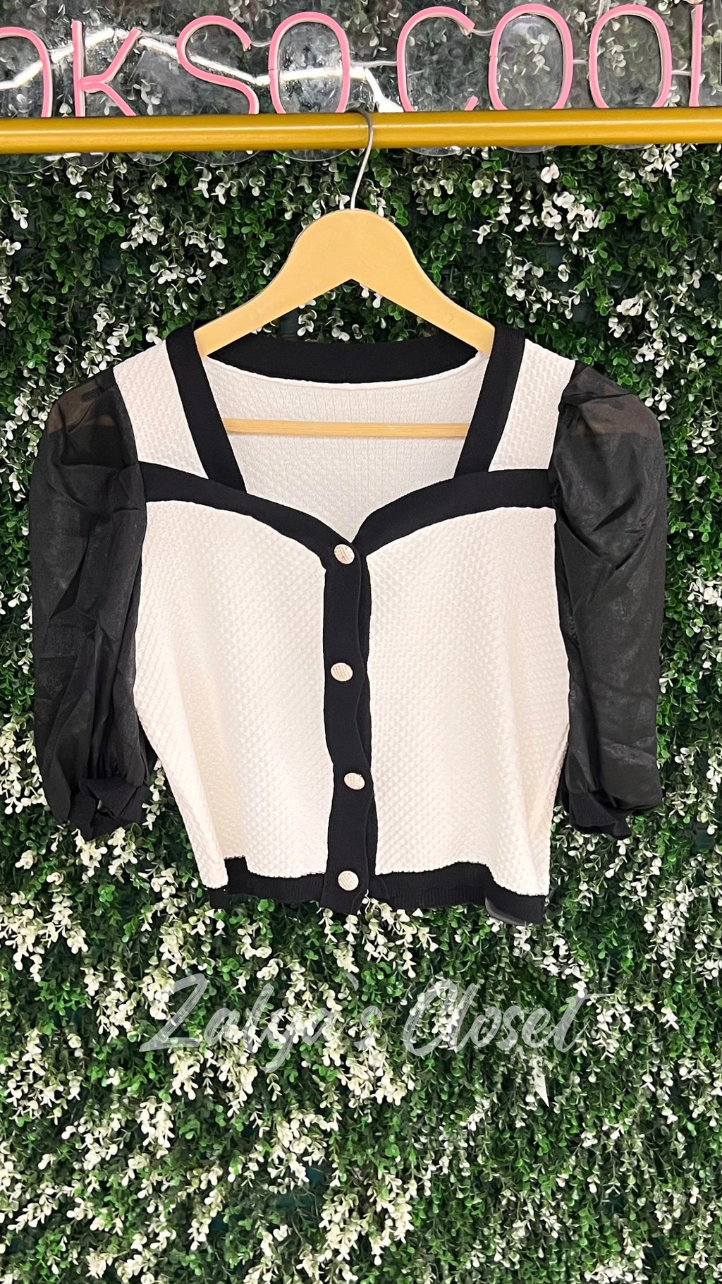 Imported black & white crop tops