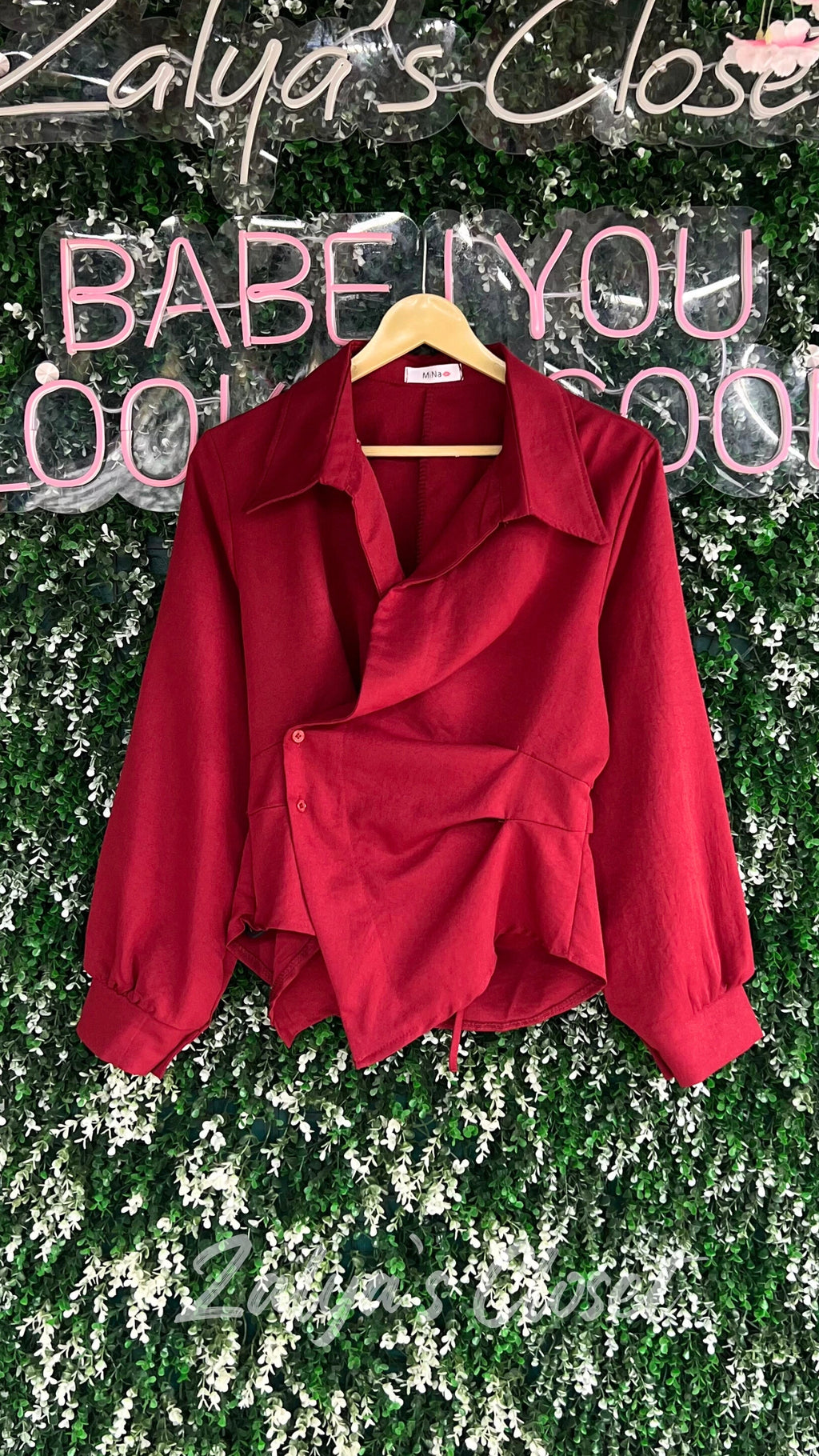 Imported solid Asymmetric Shirts