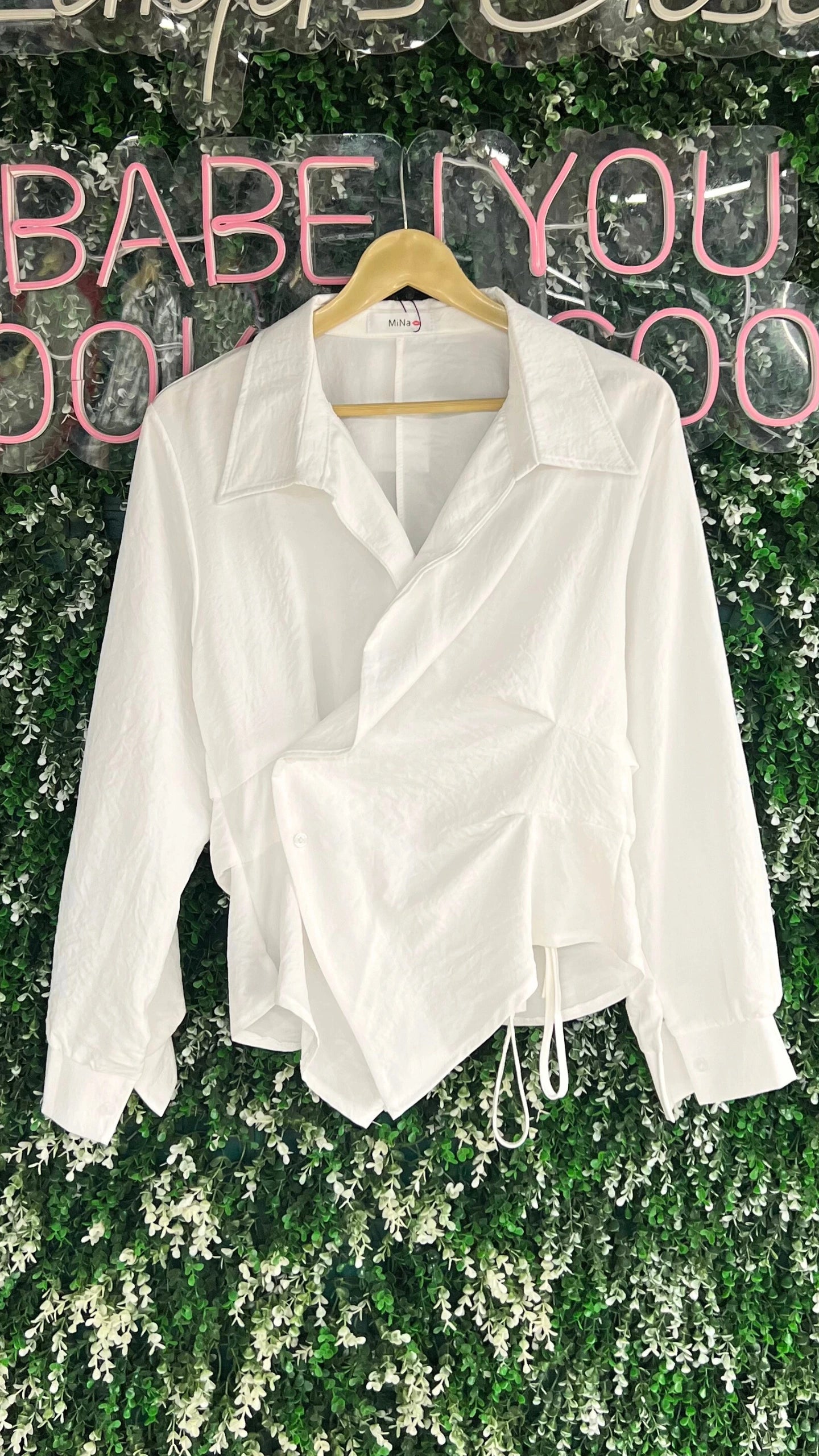 Imported solid Asymmetric Shirts