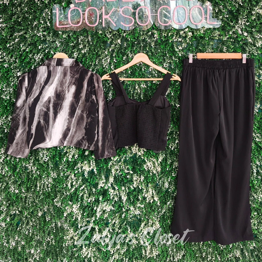 Jacket style 3 pcs Co-ord set