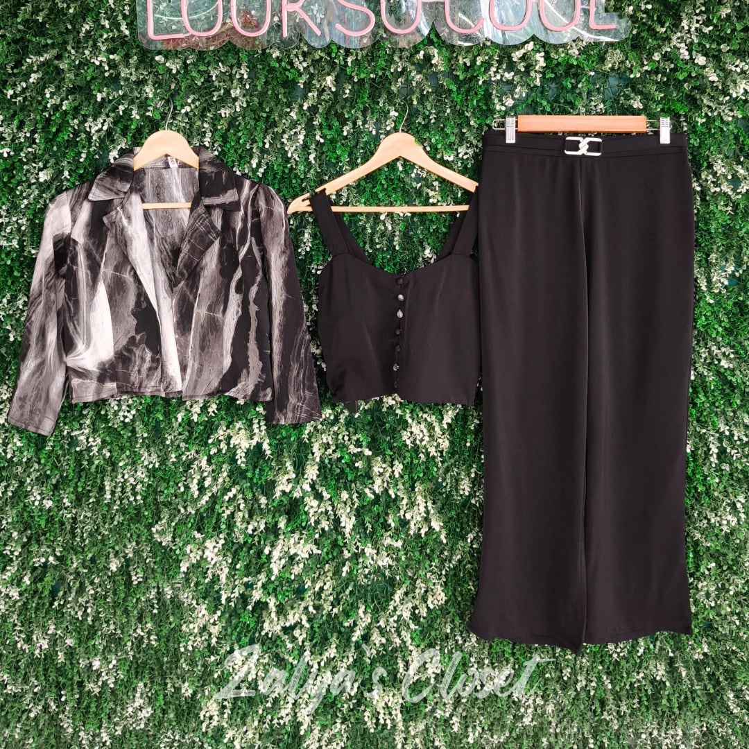 Jacket style 3 pcs Co-ord set