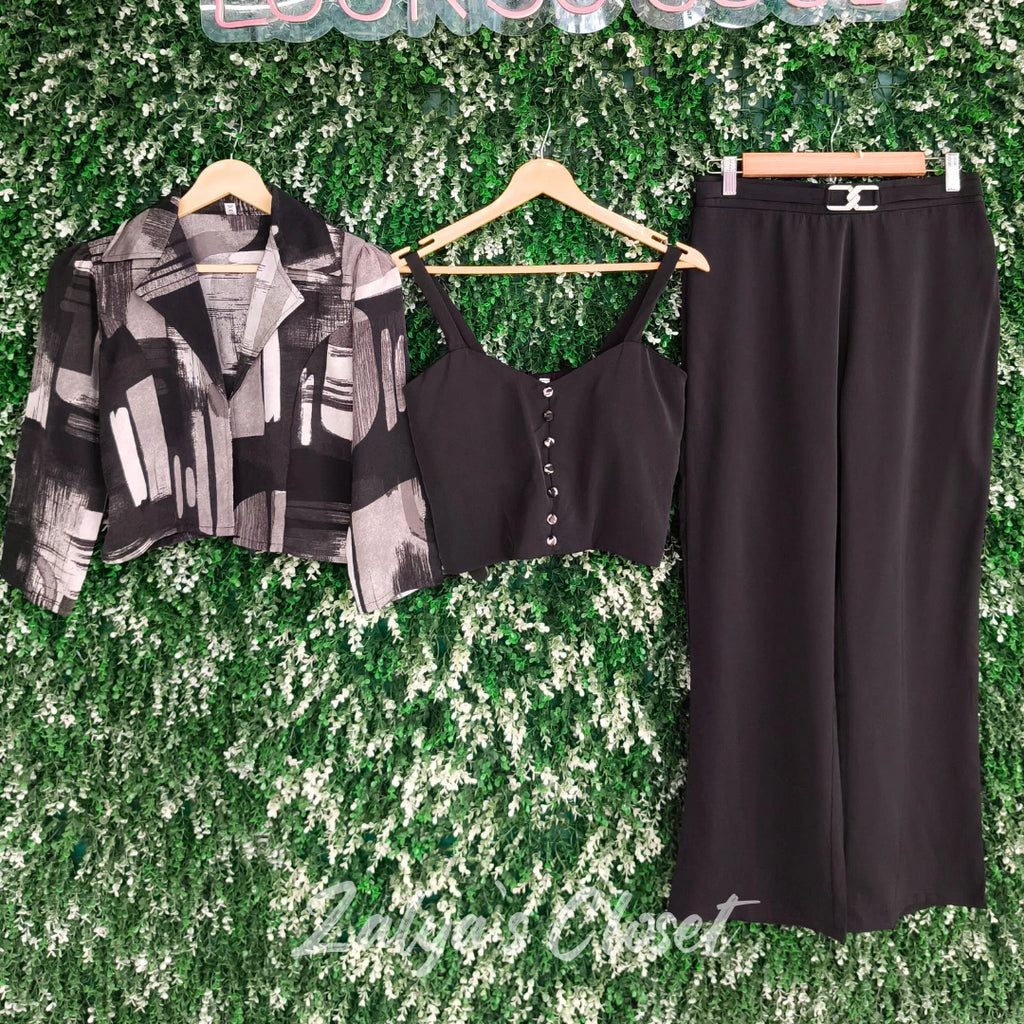 Jacket style 3 pcs Co-ord set