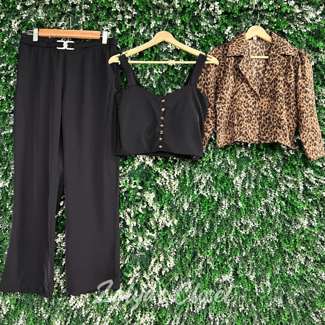 Jacket style 3 pcs Co-ord set