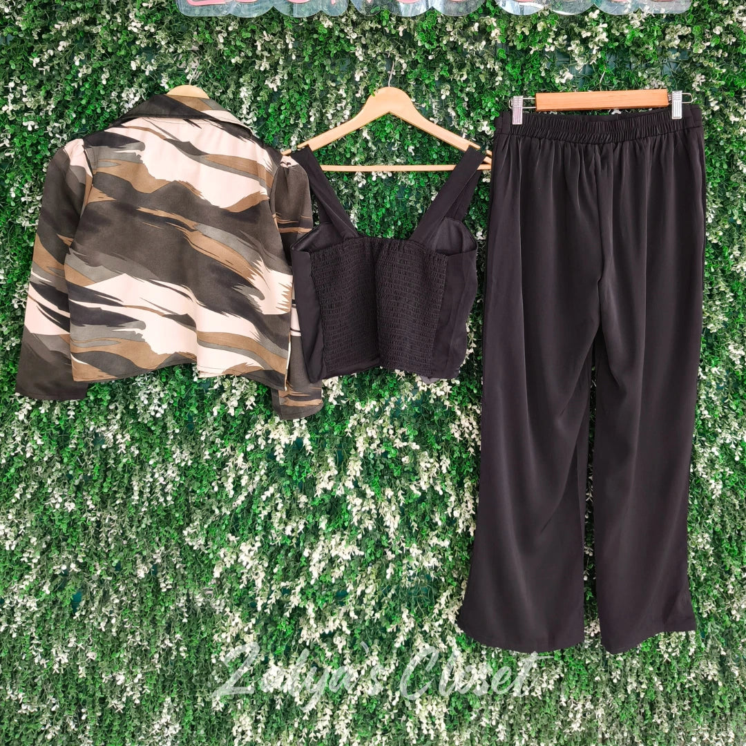 Jacket style 3 pcs Co-ord set