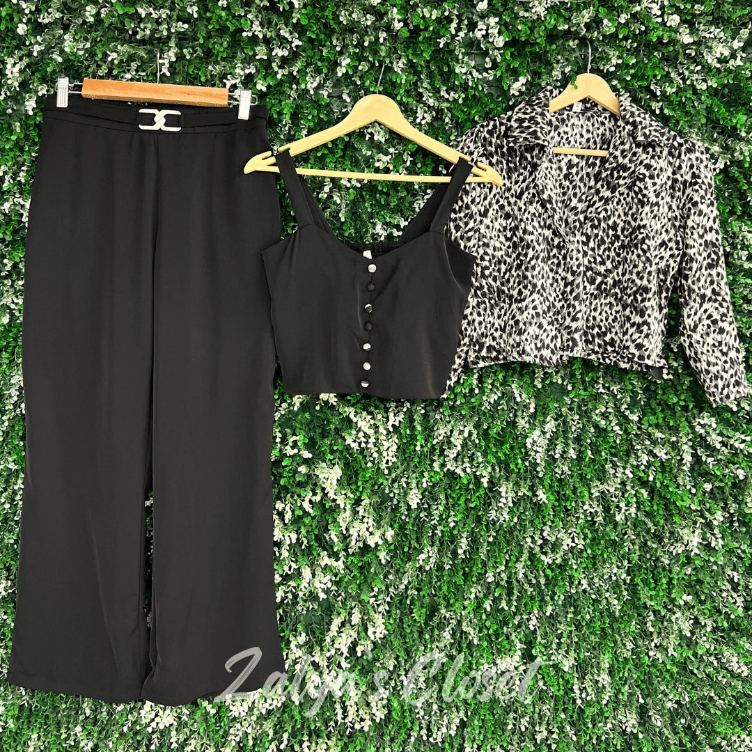 Jacket style 3 pcs Co-ord set