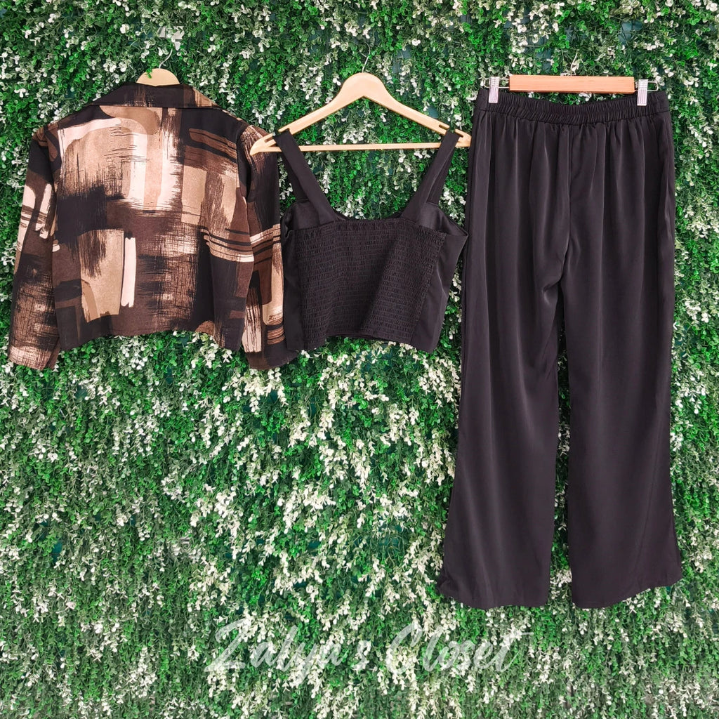 Jacket style 3 pcs Co-ord set