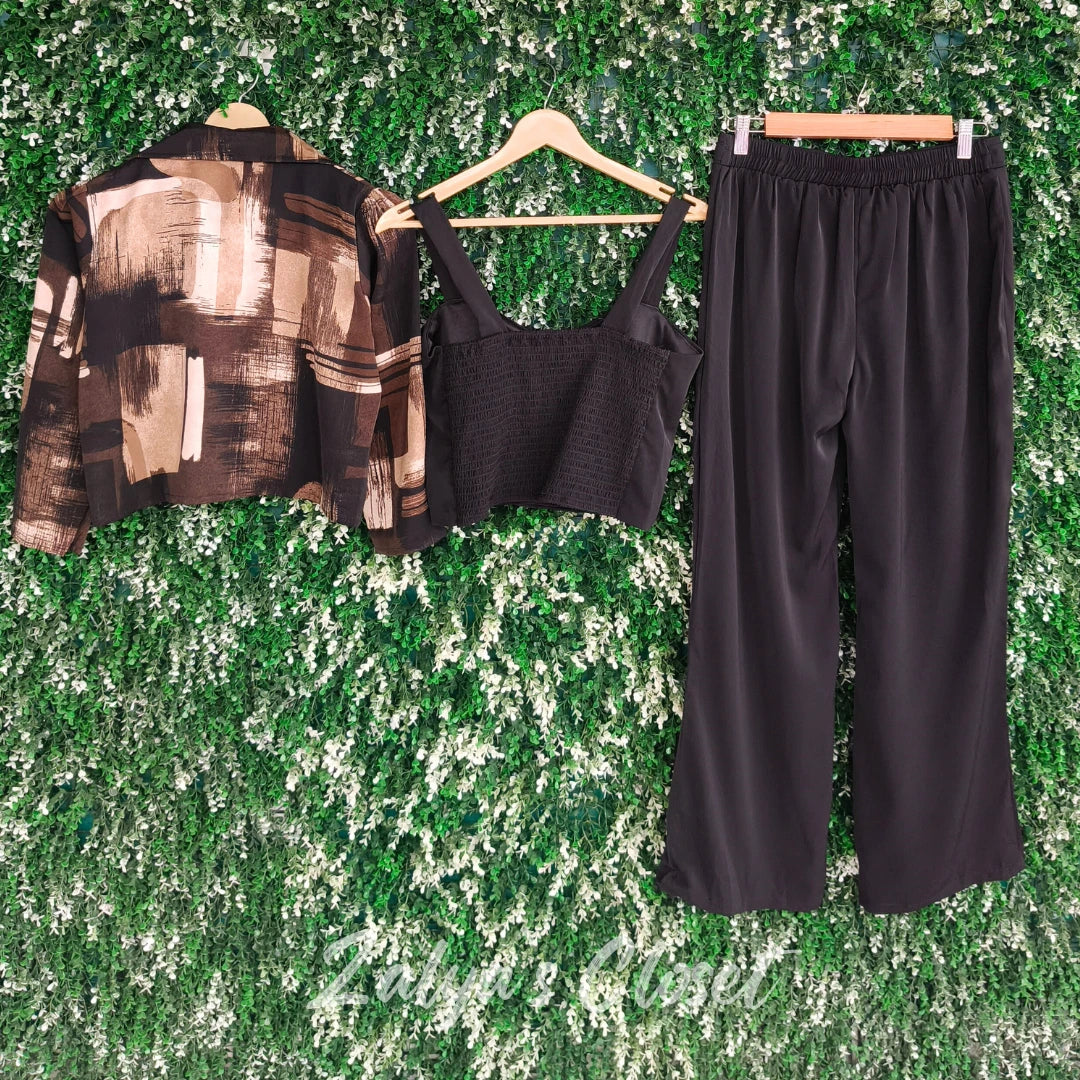 Jacket style 3 pcs Co-ord set