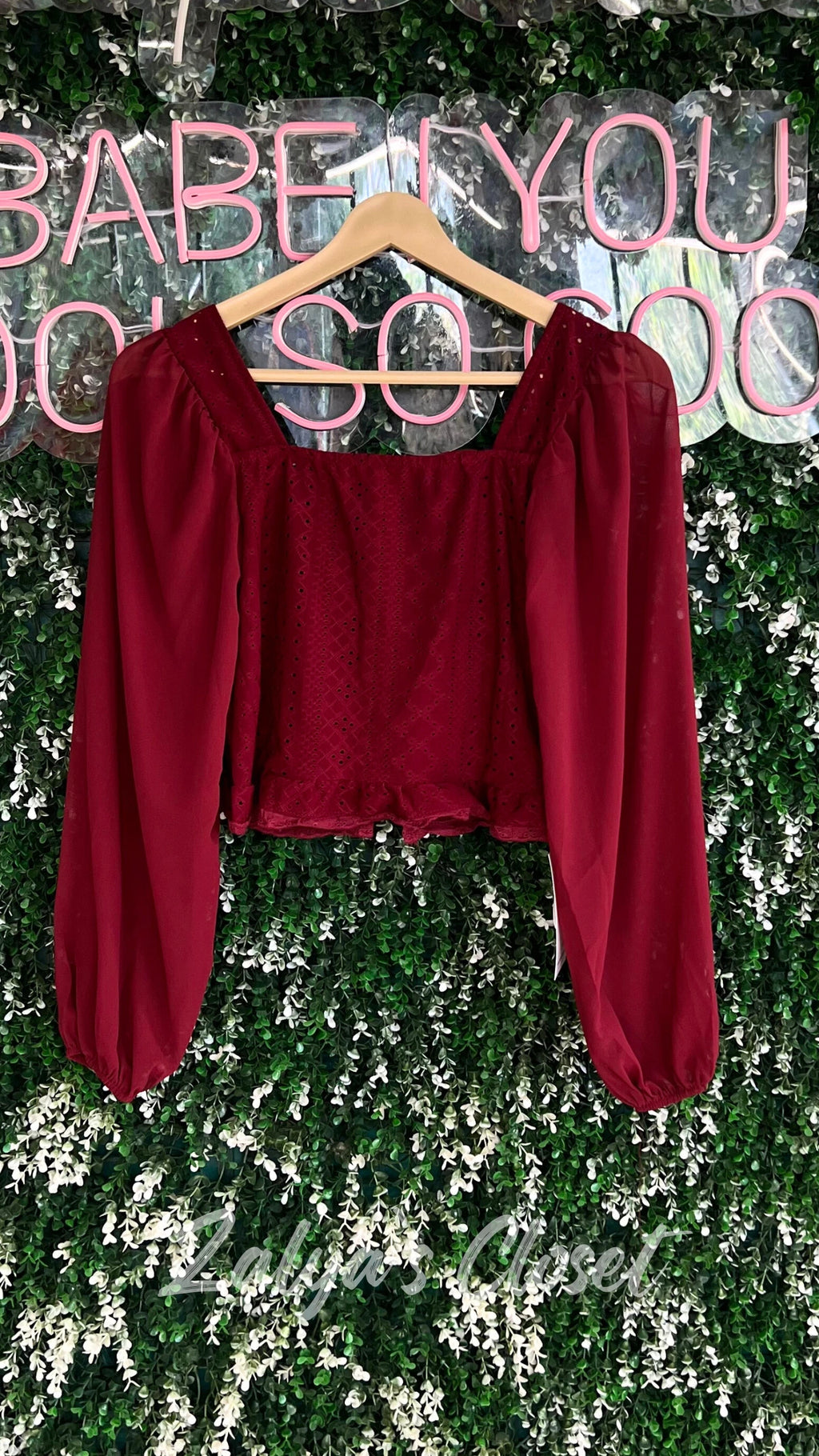 Korean Style Full Sleeves Cotton Dotted Tops