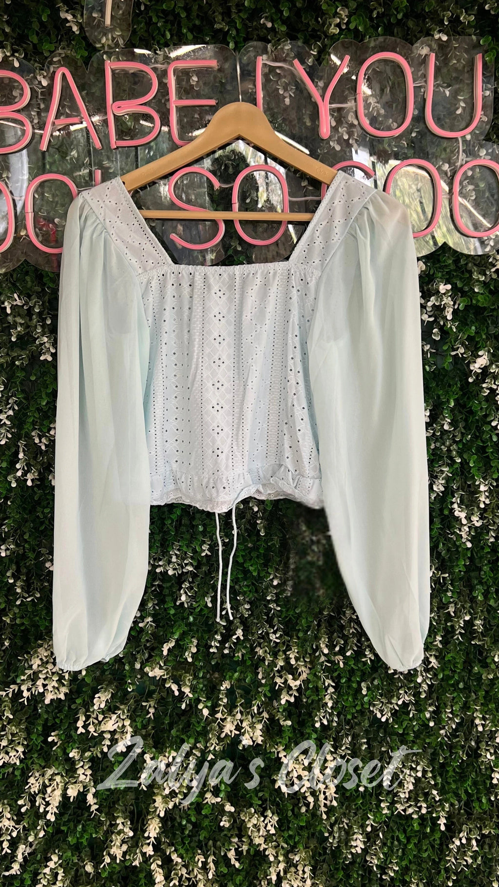 Korean Style Full Sleeves Cotton Dotted Tops