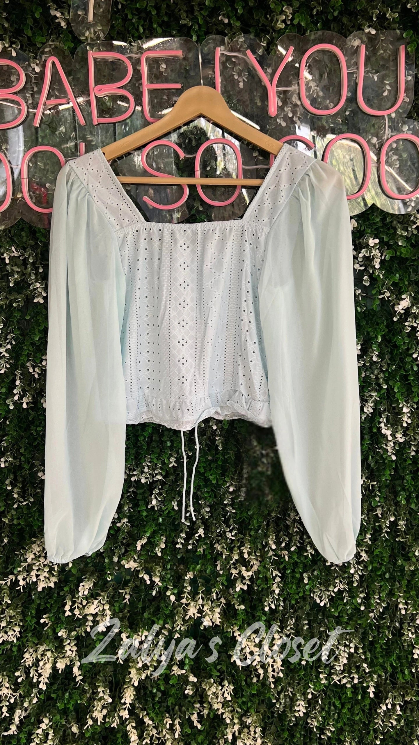 Korean Style Full Sleeves Cotton Dotted Tops