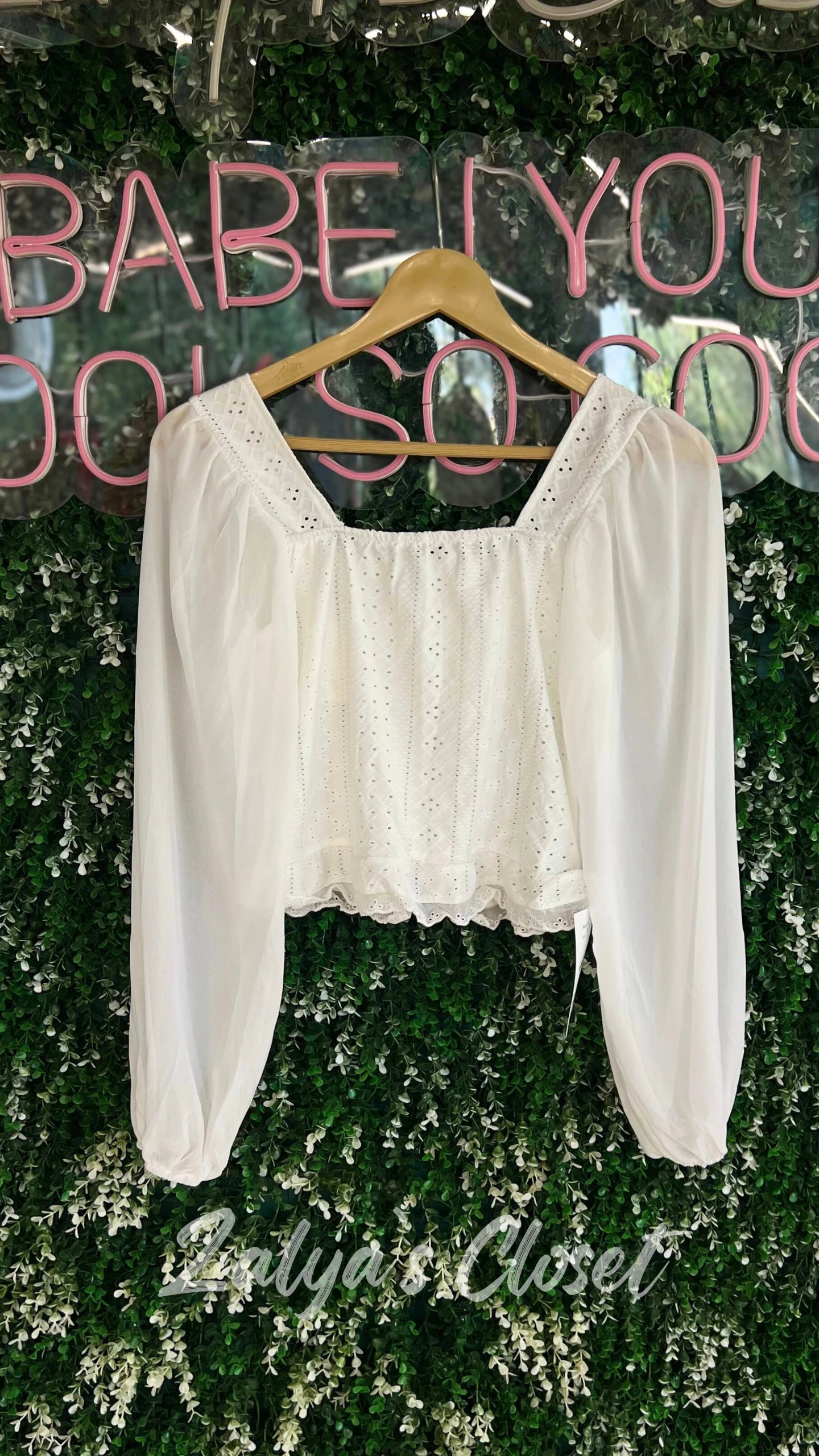 Korean Style Full Sleeves Cotton Dotted Tops