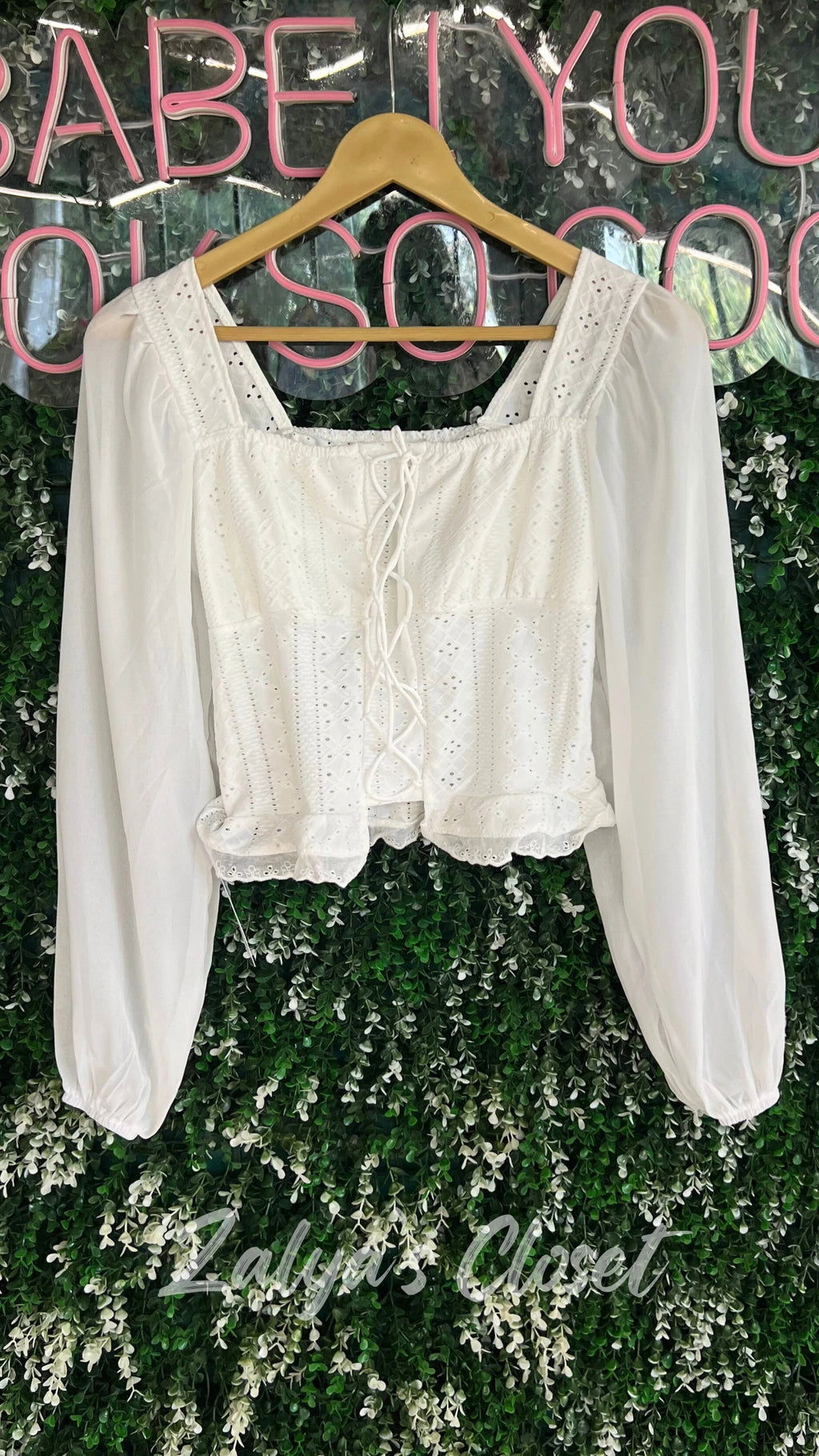 Korean Style Full Sleeves Cotton Dotted Tops