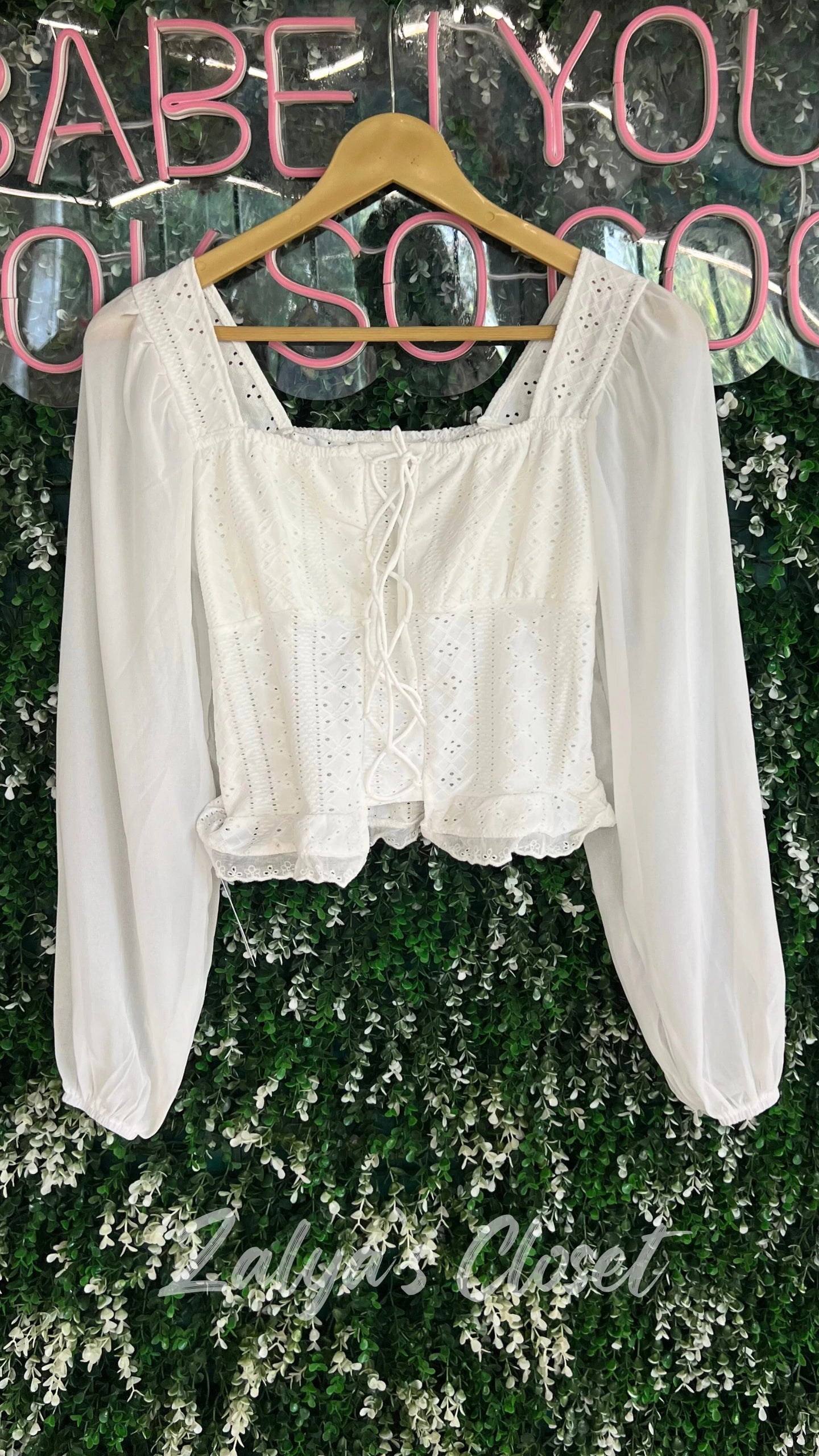 Korean Style Full Sleeves Cotton Dotted Tops