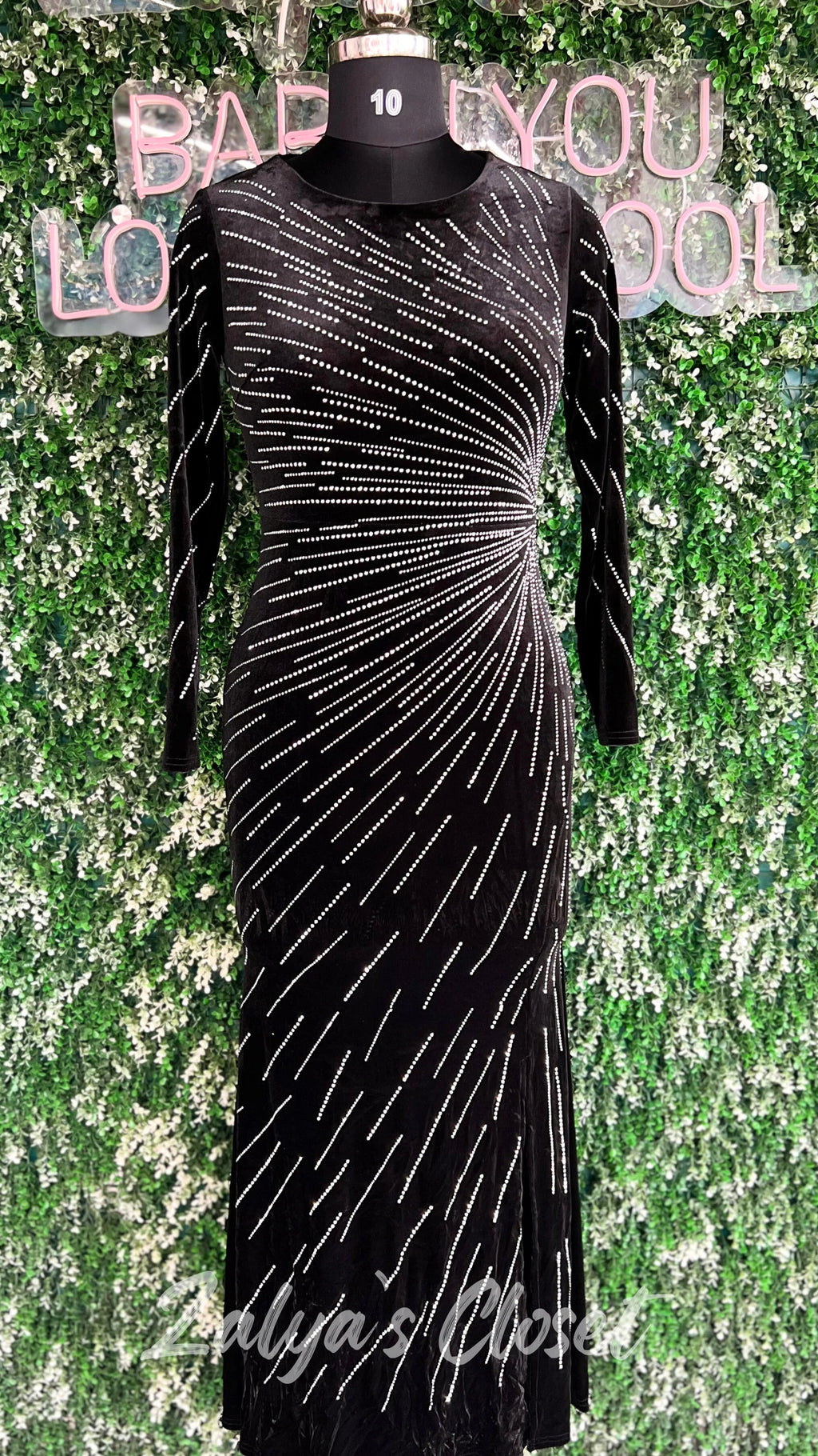 Long Party Wear With Stone Work