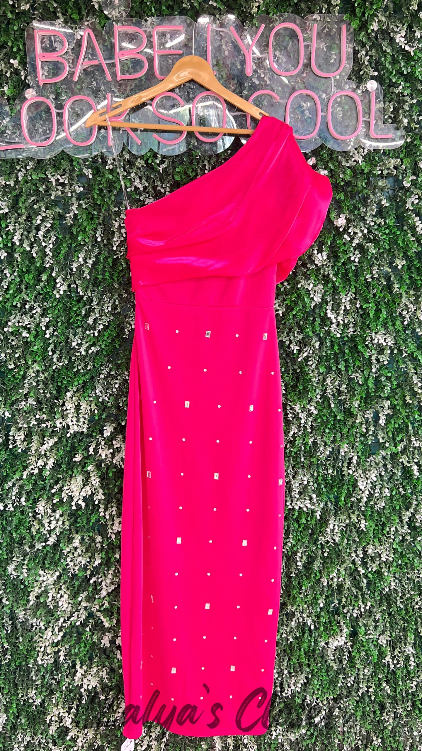 One Side Shoulder Party Wear Dress