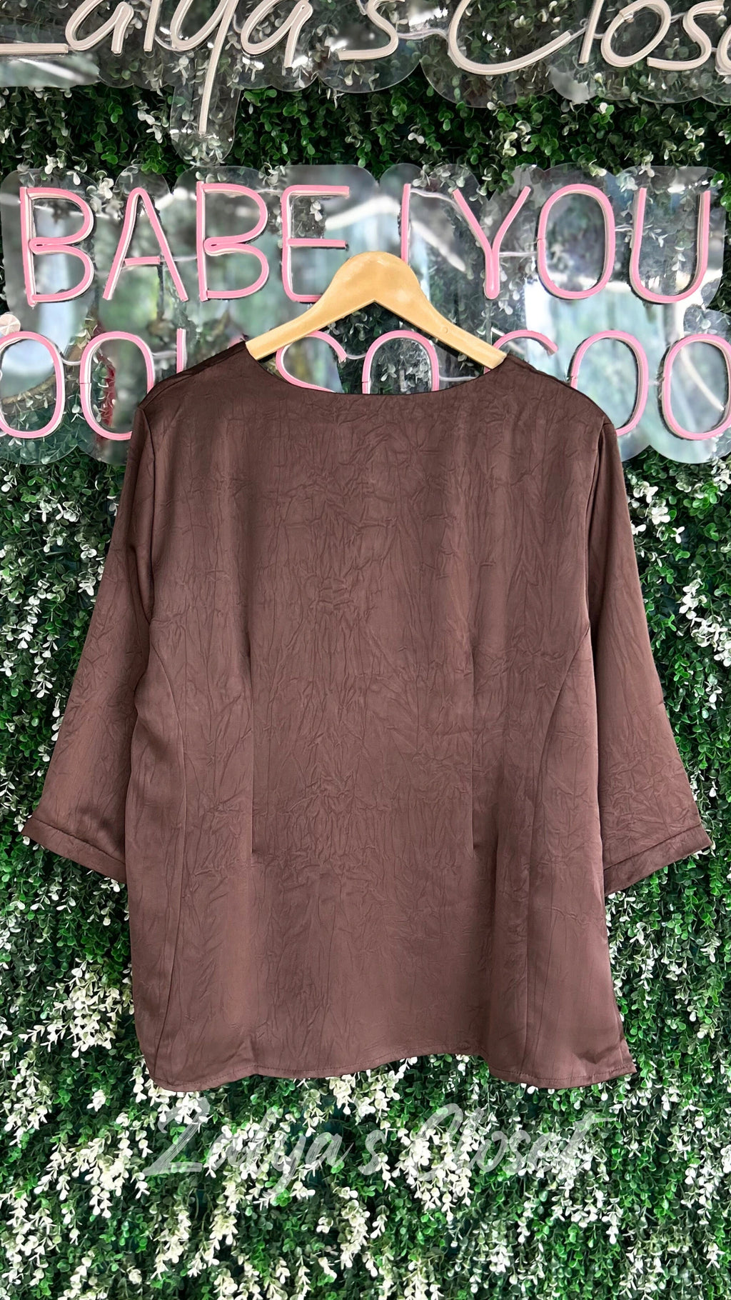 Plus Size Solid Tops with Belt