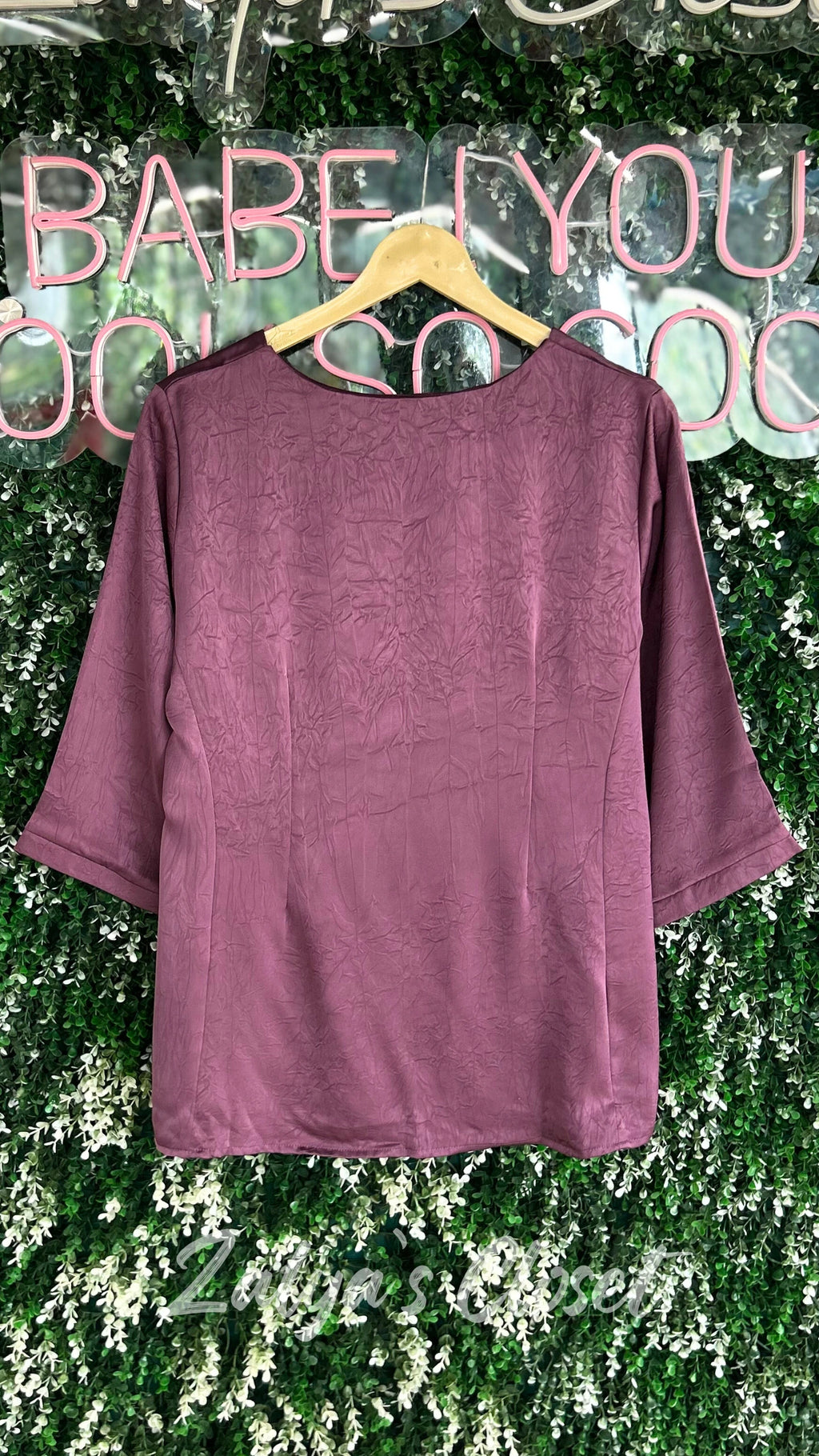 Plus Size Solid Tops with Belt