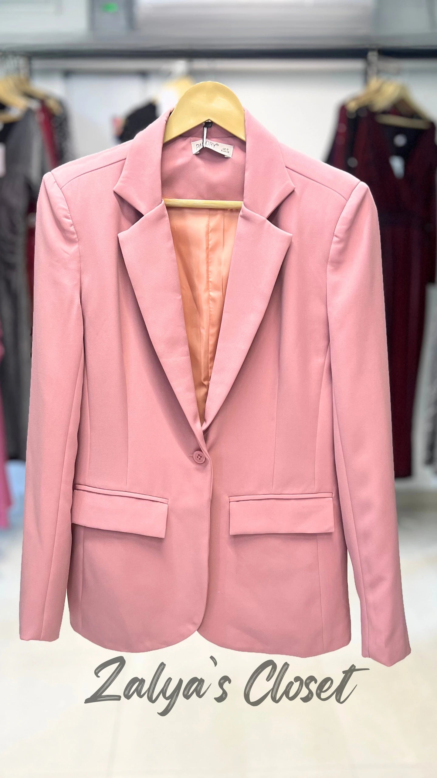 Premium 3pcs Blazer Suit set Pink