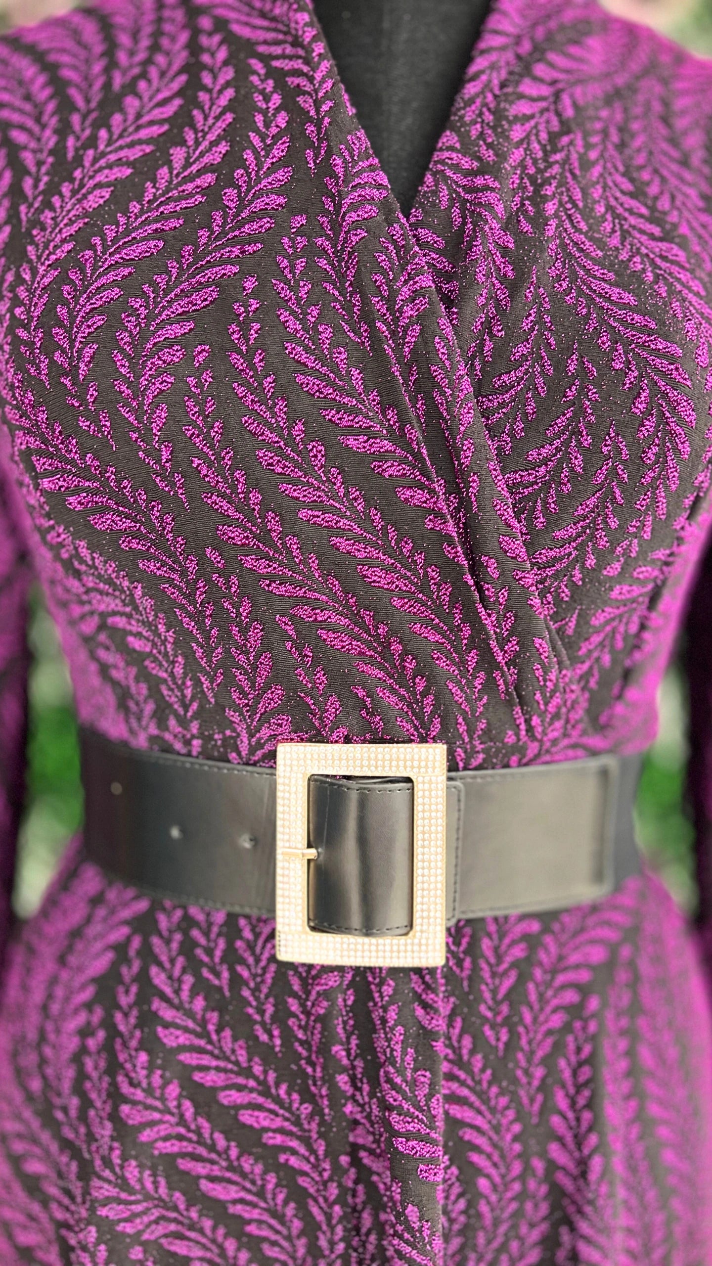 Printed Imported Party Wear Gown With Belt