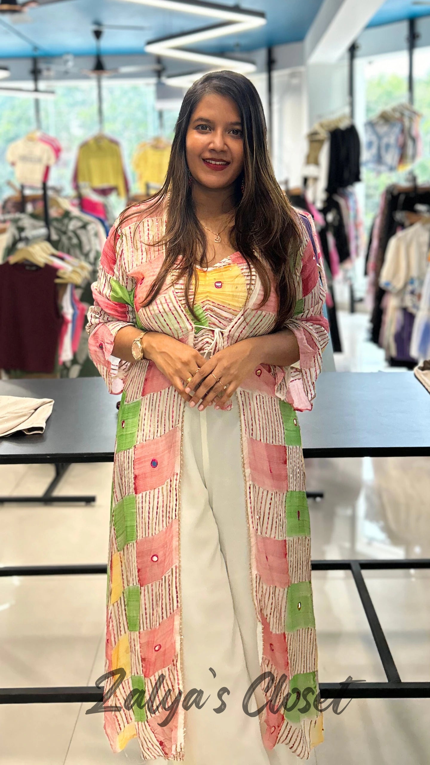 Printed Inner and Shrug Indo Western 3 pcs Set