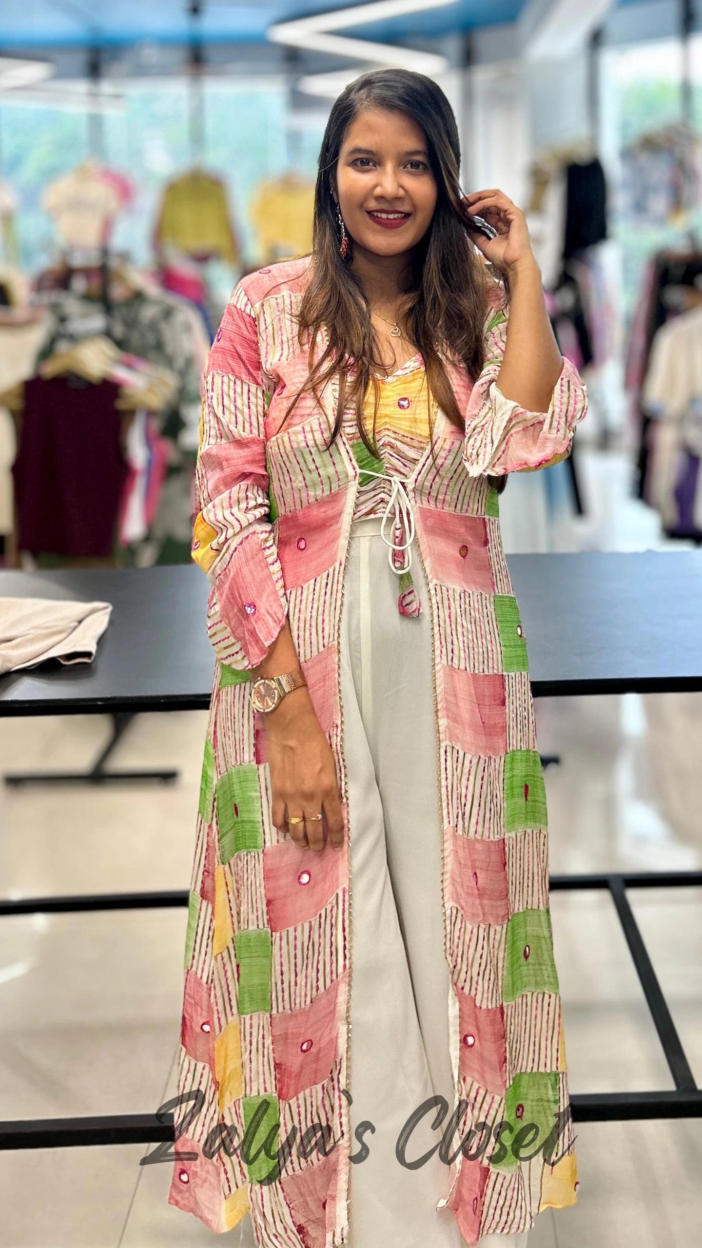 Printed Inner and Shrug Indo Western 3 pcs Set