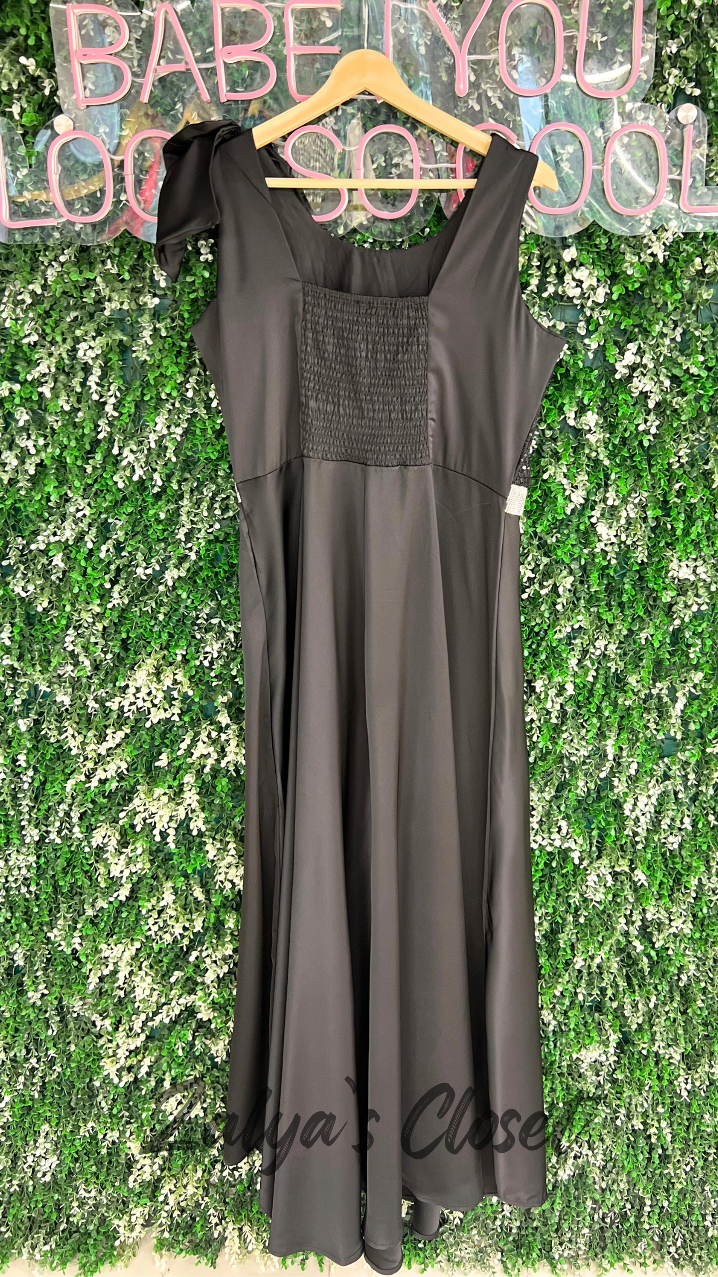 Satin Half Work Party Wear Dress