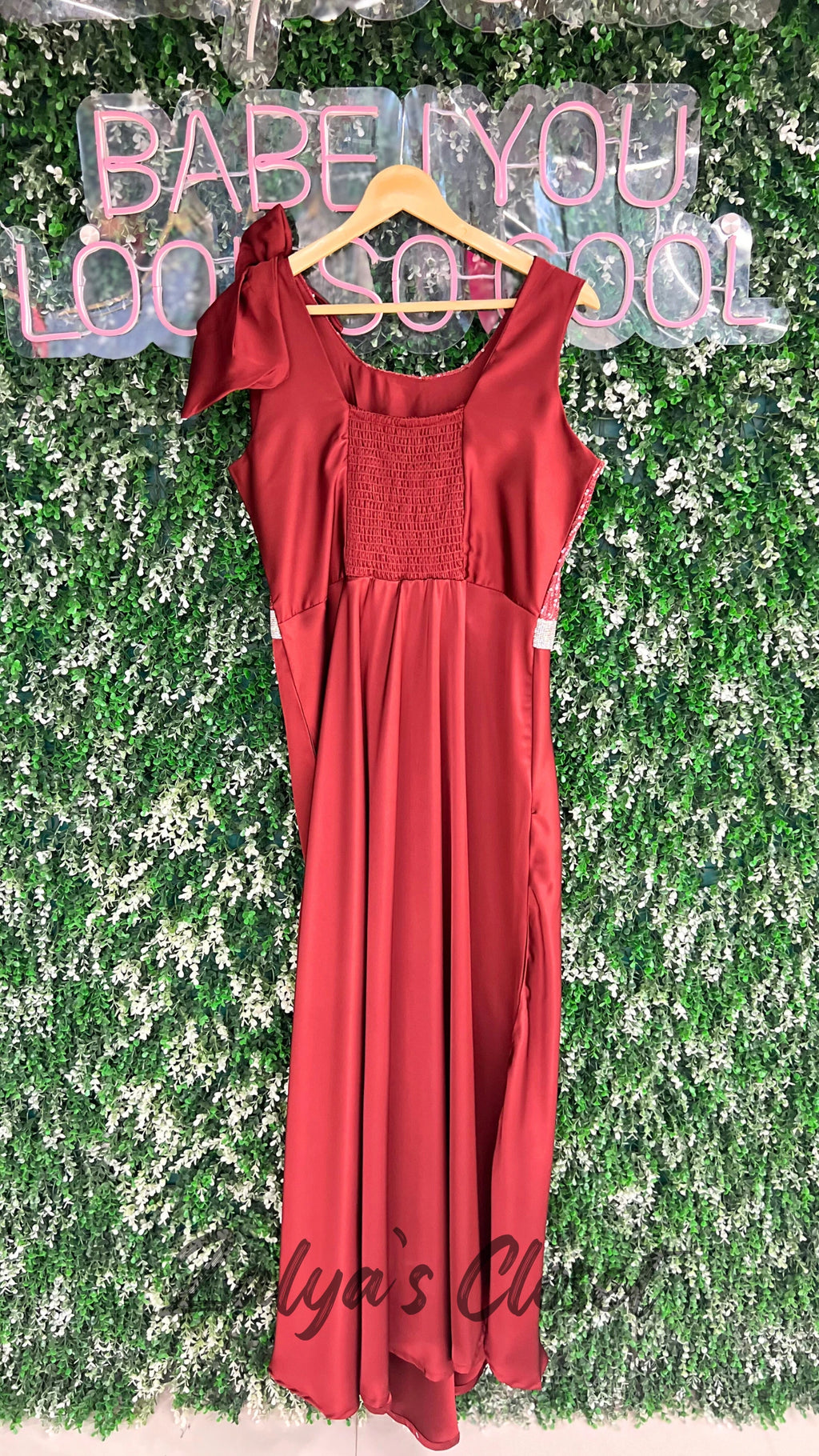 Satin Half Work Party Wear Dress