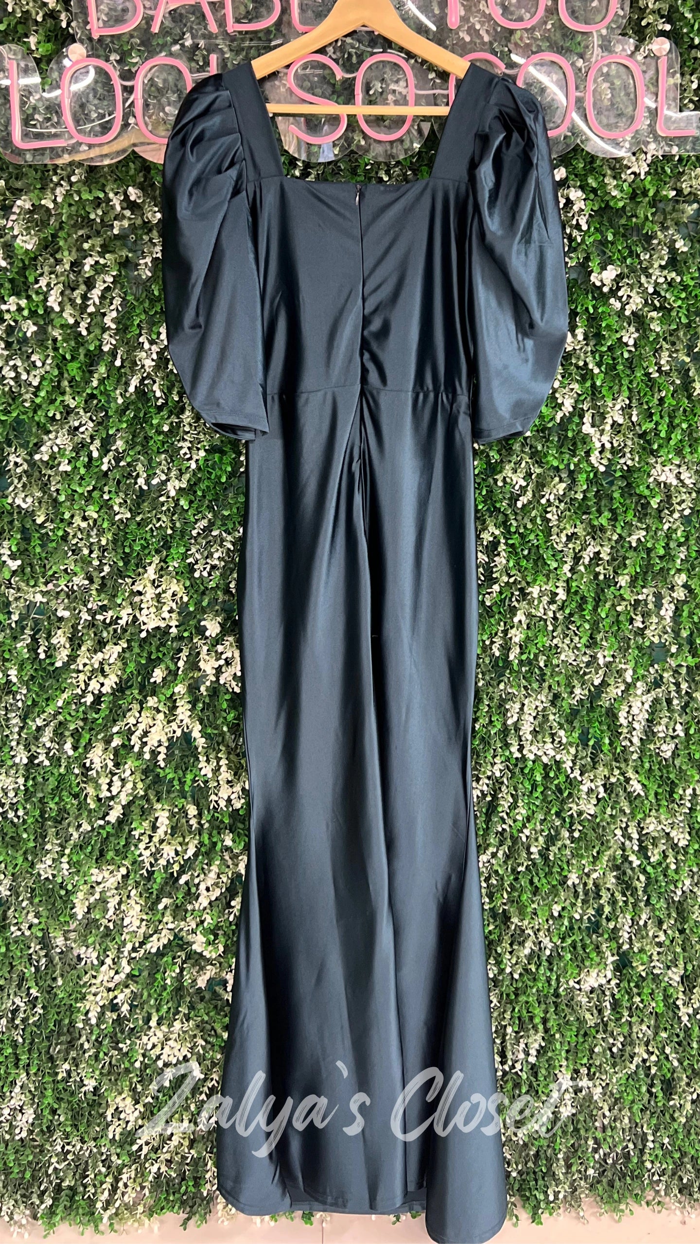 Satin Long Party Wear Gown