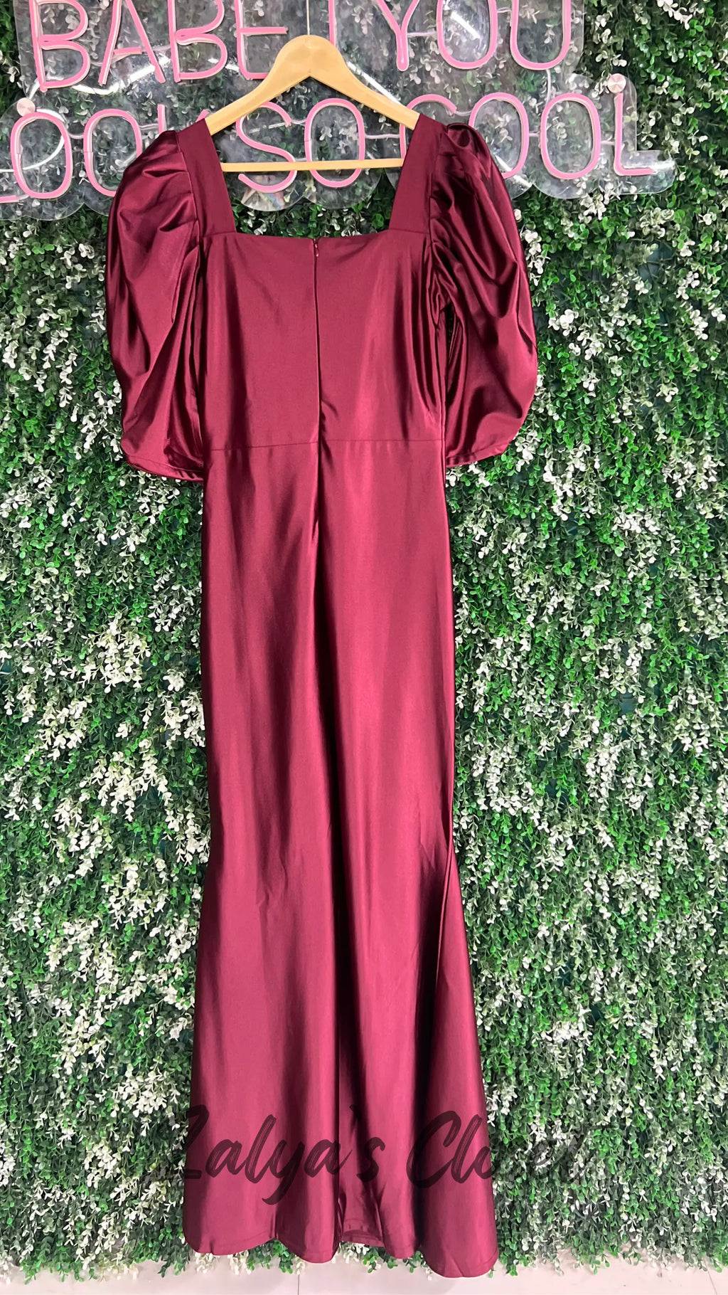 Satin Long Party Wear Gown