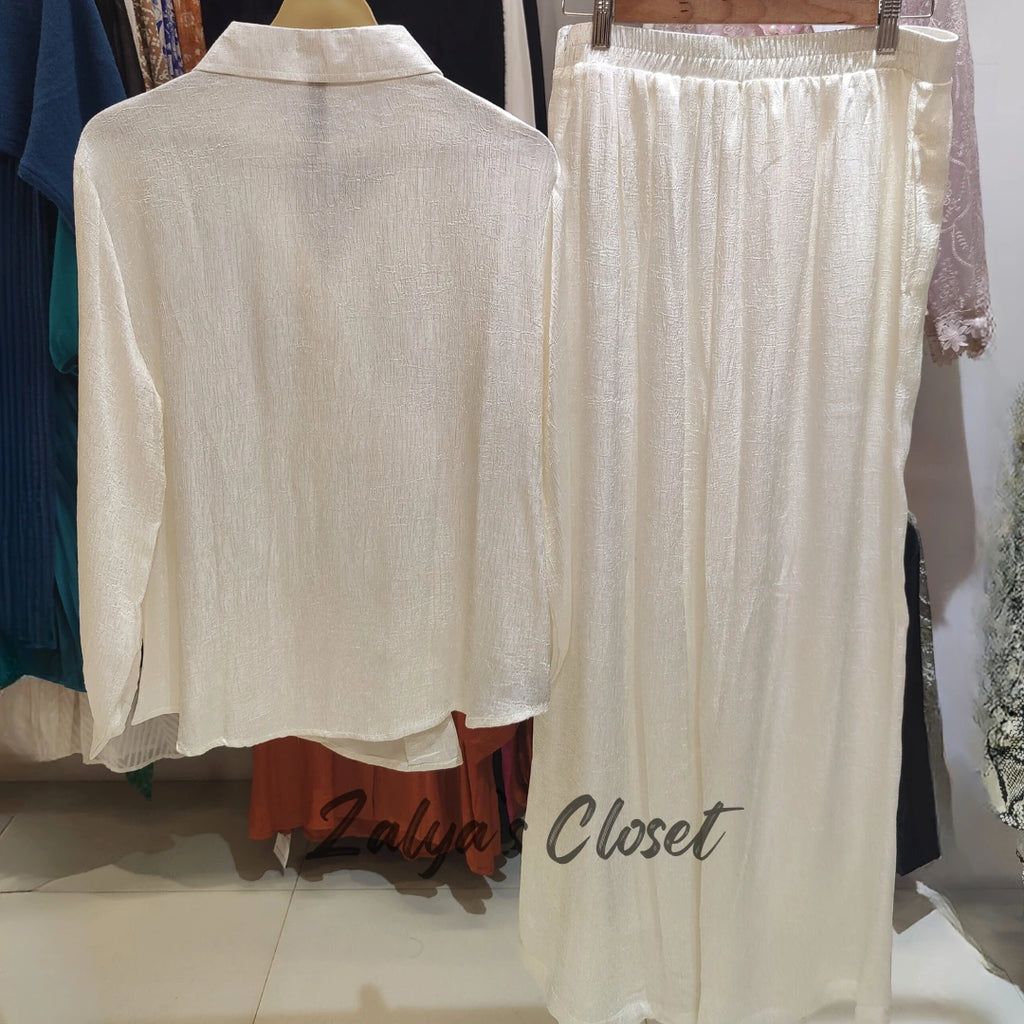 Satin Peplum Style Top & Pant set