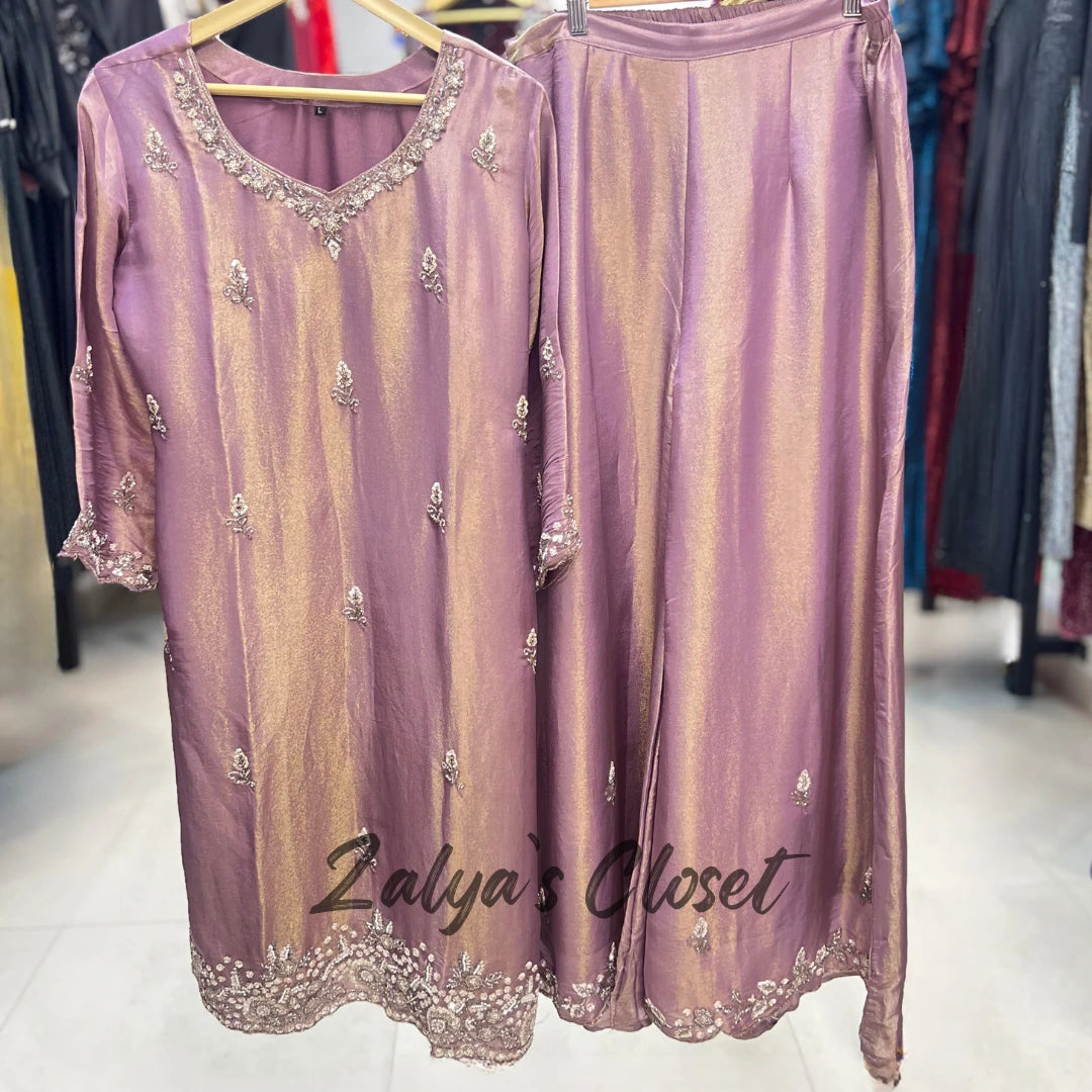 Silk 3 Pcs Designer Suit Set Kurti